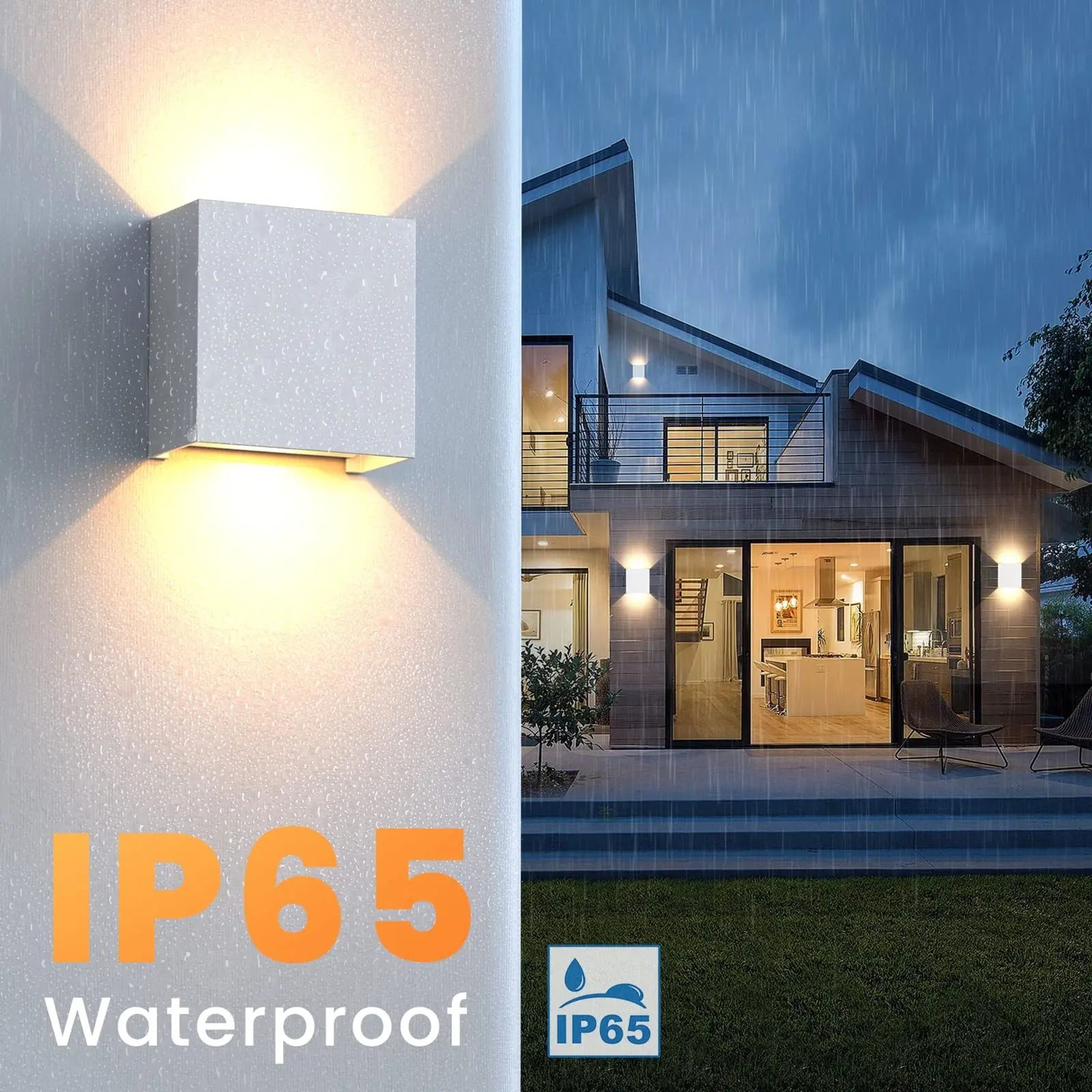 Modern 6W LED Up Down Wall Light IP65 Adjustable Sconce 2