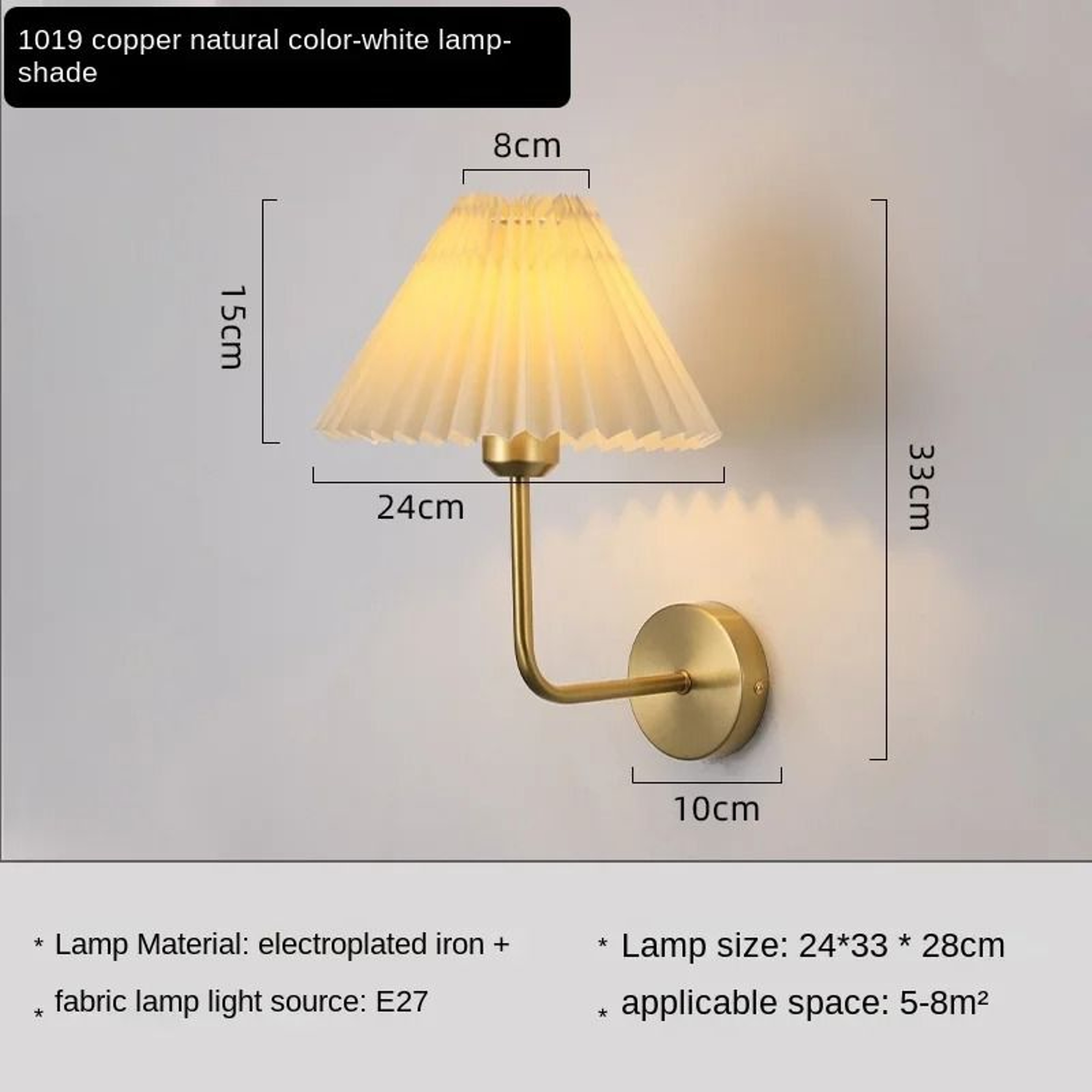 Modern Fabric Wall Lamp Minimalist LED Wall Sconce 3