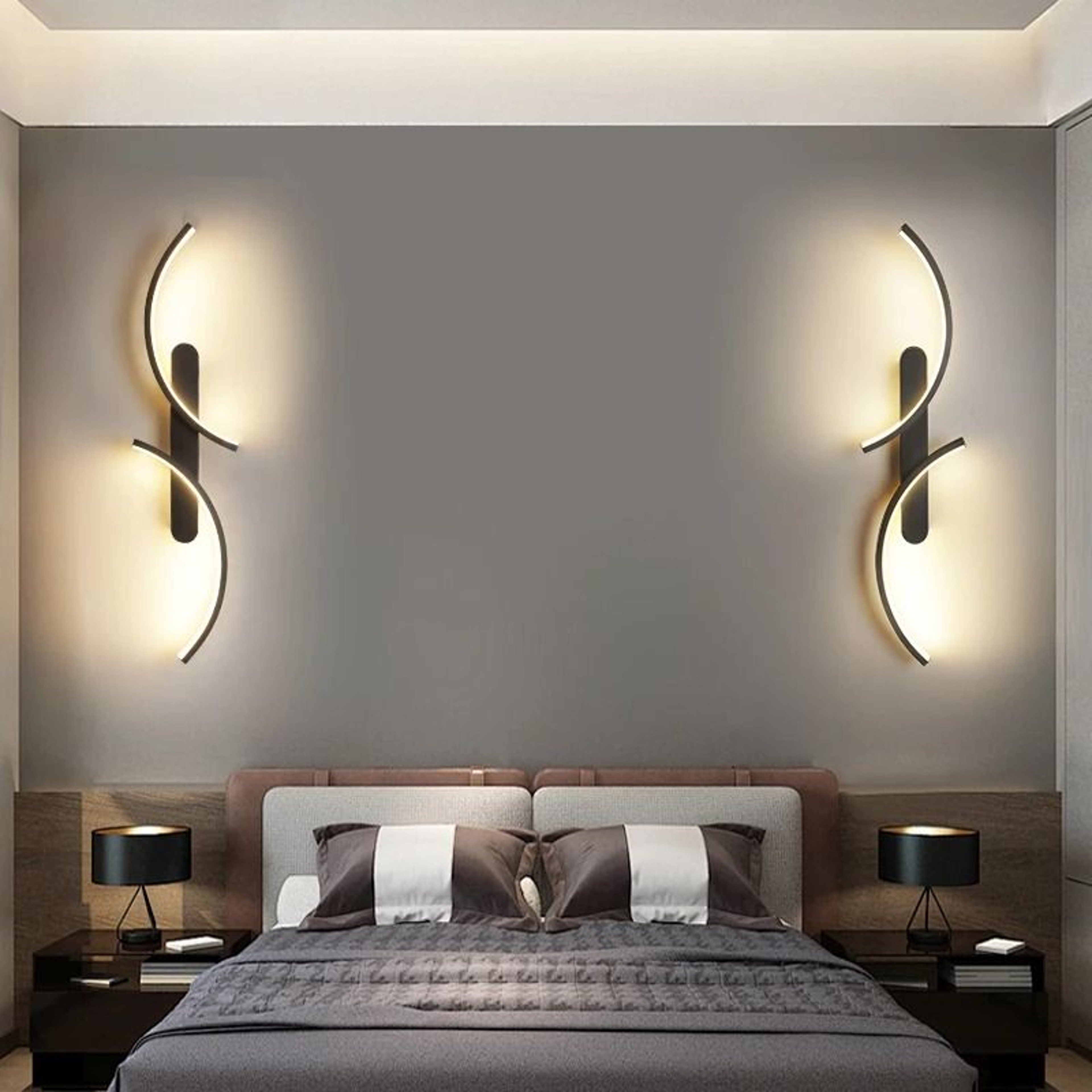 Modern C Shape LED Wall Sconce Minimalist Decorative Wall Light 0