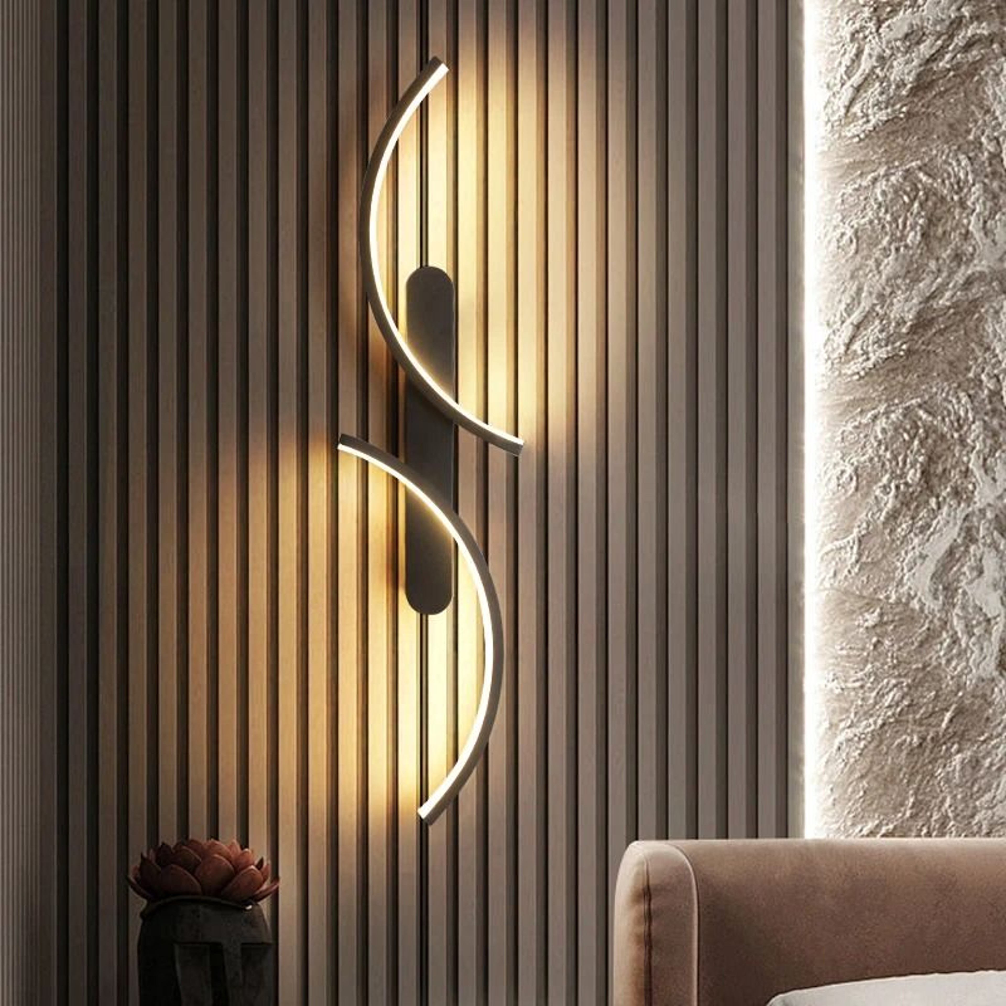 Modern C Shape LED Wall Sconce Minimalist Decorative Wall Light 5
