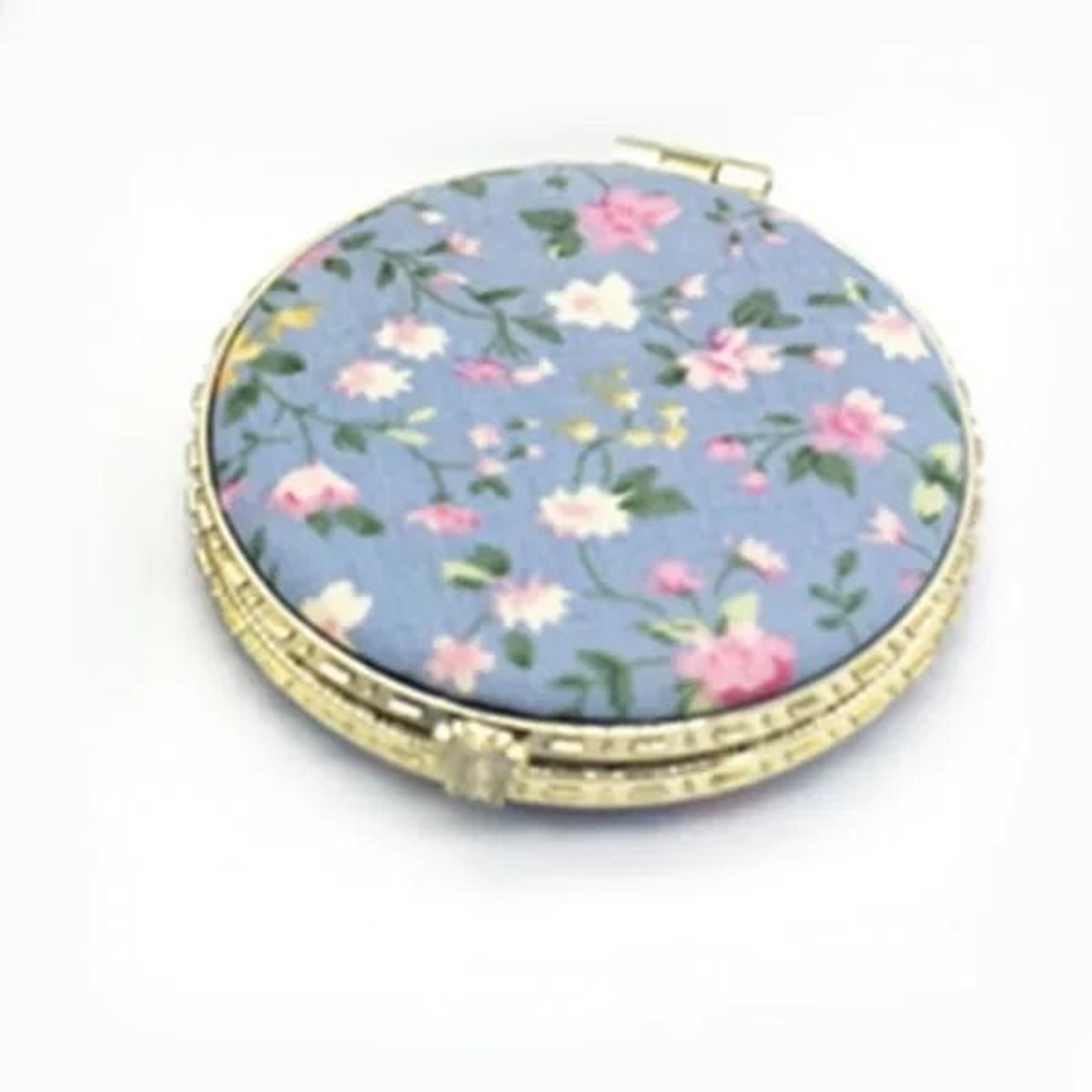 Vintage Floral Compact Mirror Two Sided Folding Makeup Mirror 3