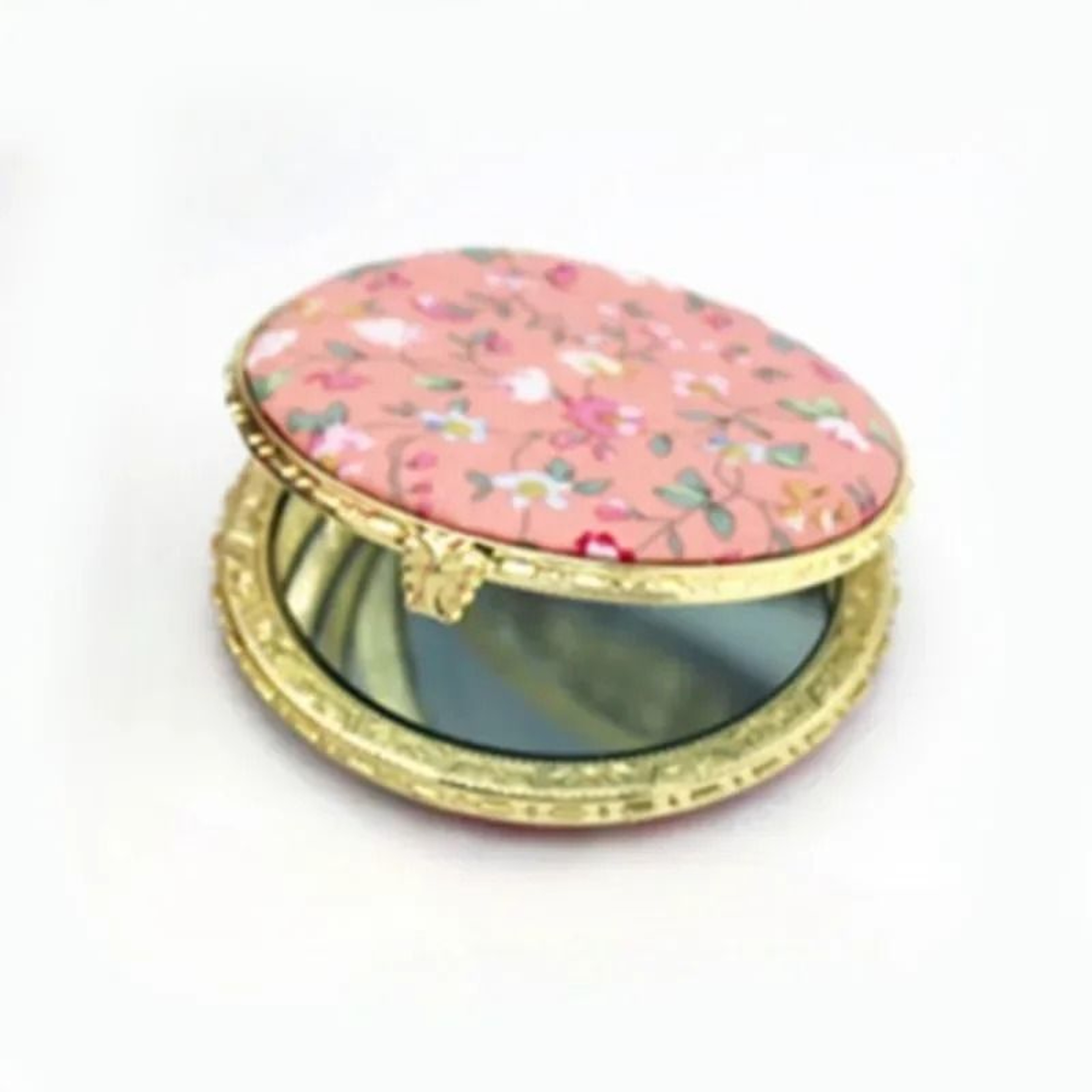 Vintage Floral Compact Mirror Two Sided Folding Makeup Mirror 9