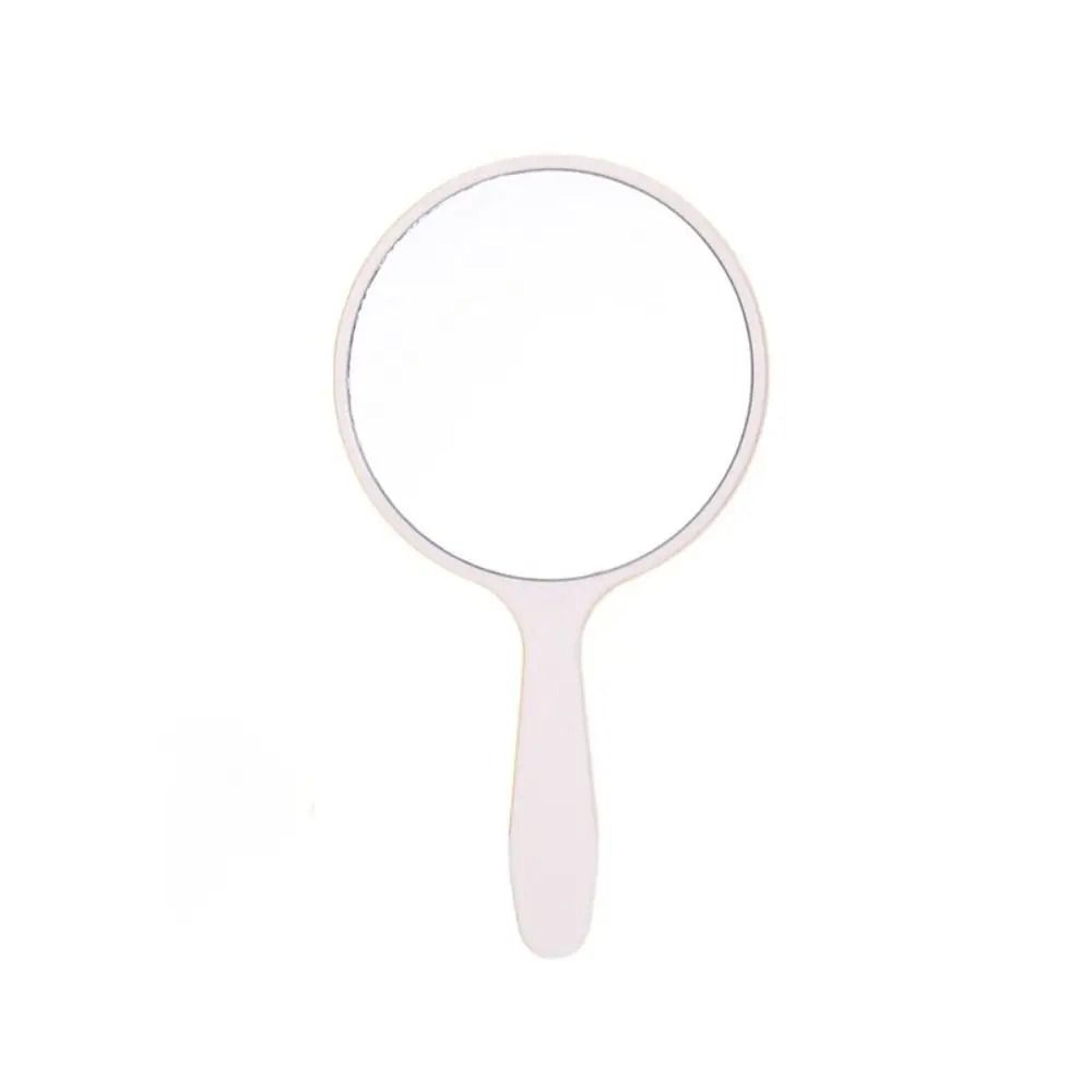 Durable Round Handheld Makeup Mirror Portable Anti Fall Beauty Vanity Mirror 2
