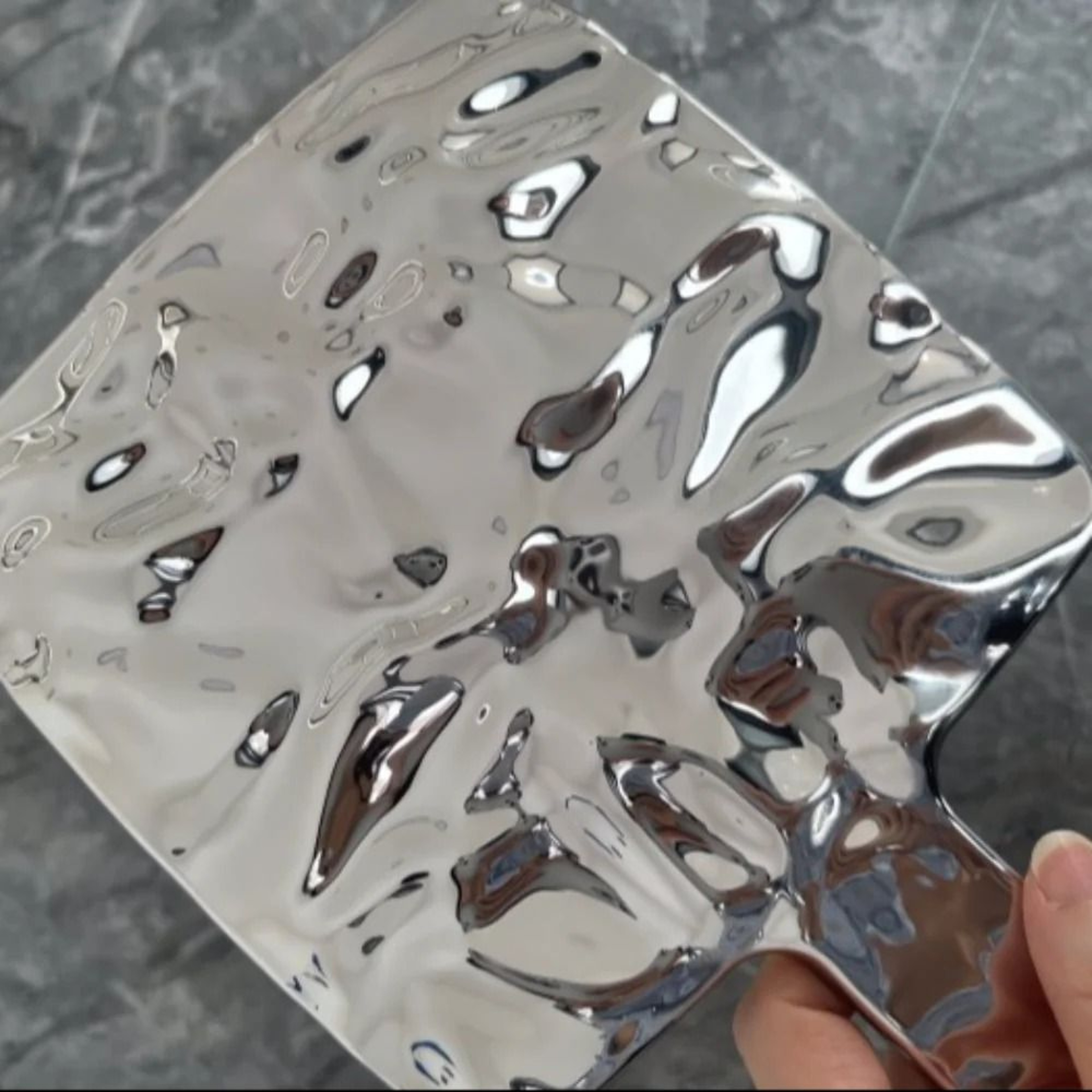 Elegant Electroplated Handheld Makeup Mirror HD Round Square Travel Beauty Mirror 4