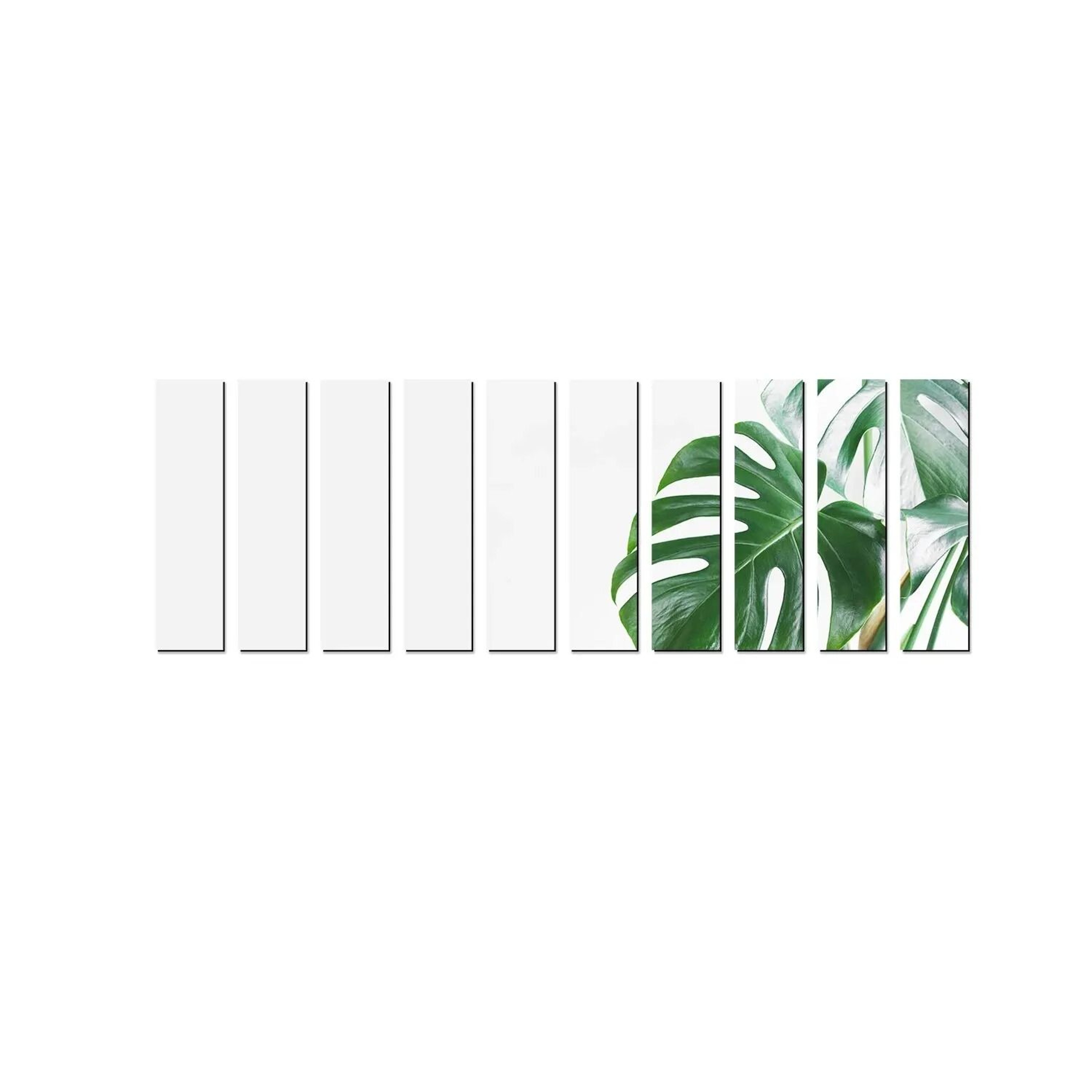 Modern 3D Mirror Wall Strips Self Adhesive Decorative Trim 10 Piece Set 2