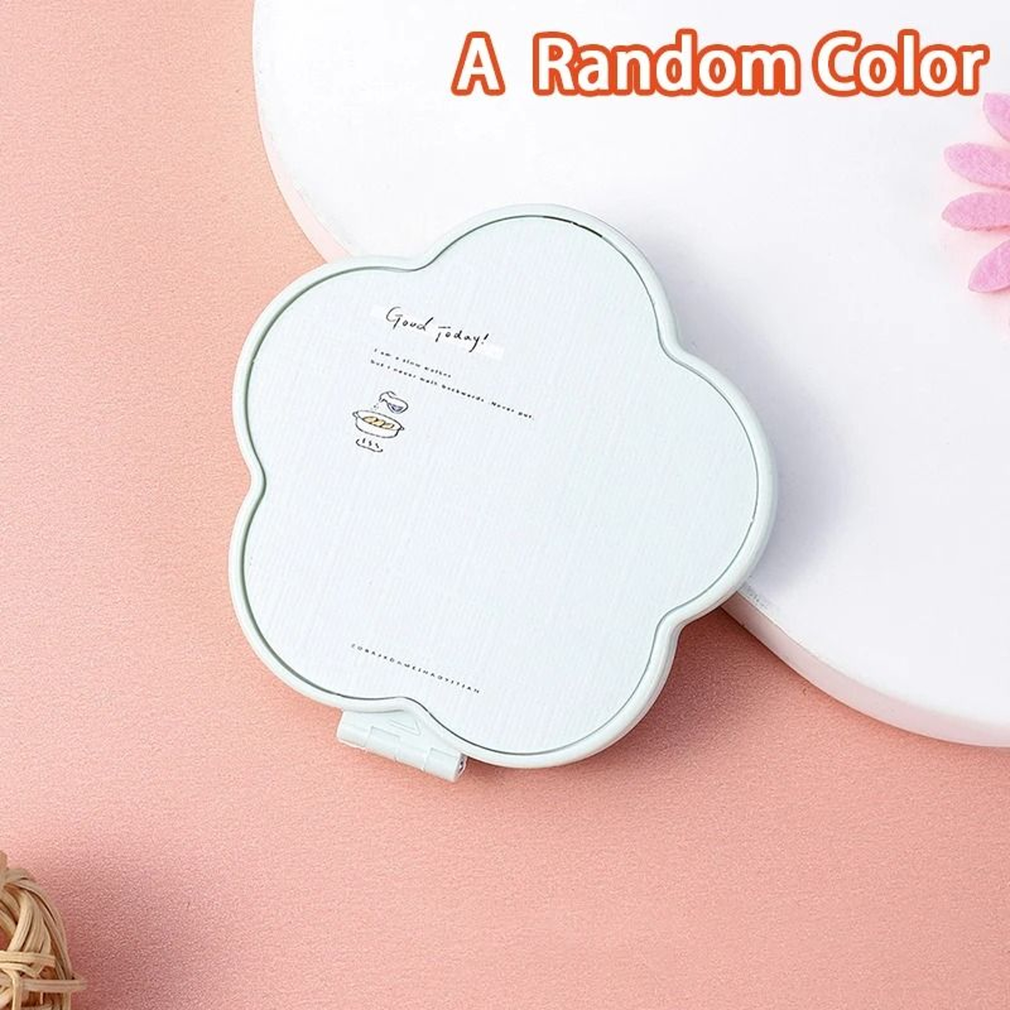 Floral Double Sided Compact Mirror Foldable Mini Pocket Travel Makeup Mirror 1