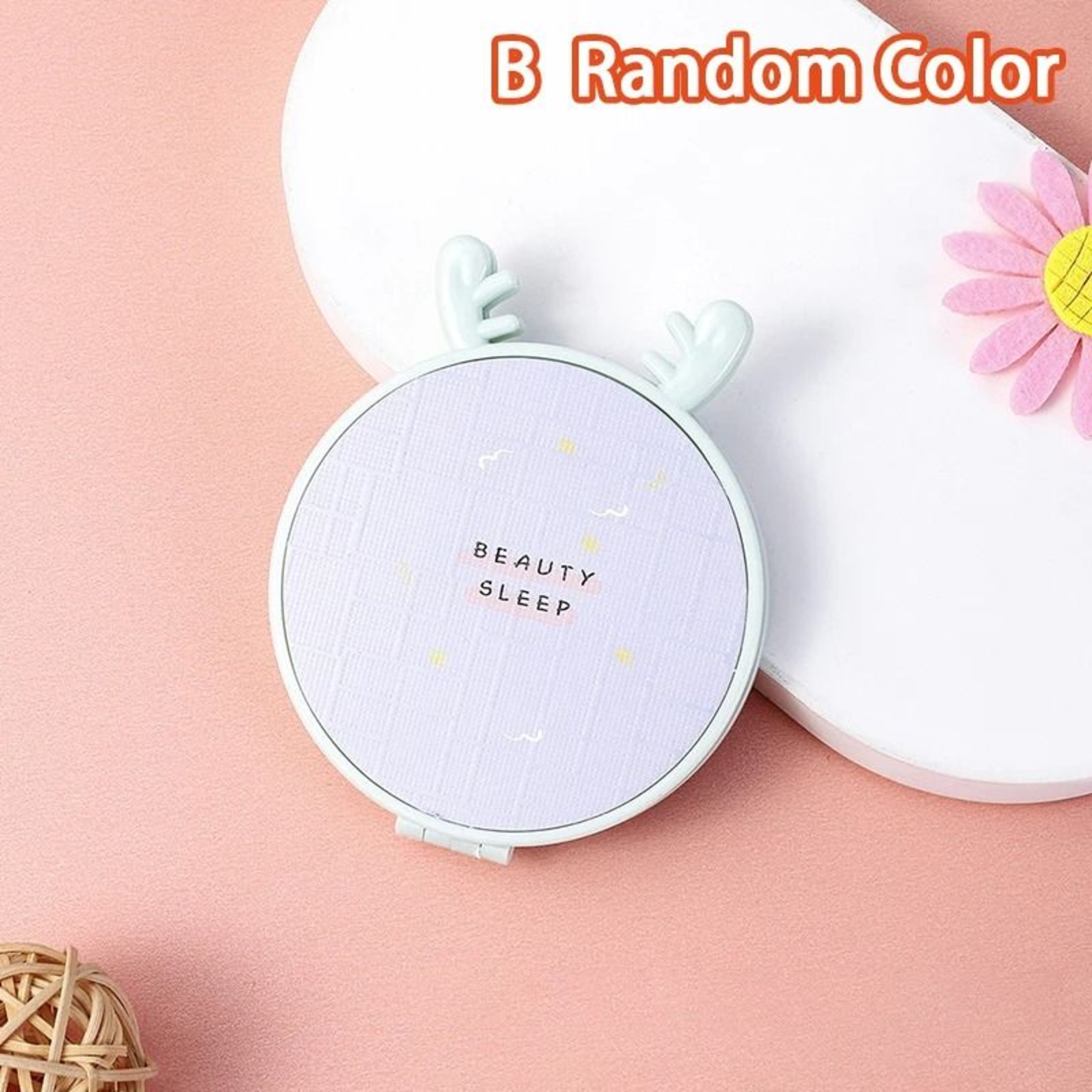 Floral Double Sided Compact Mirror Foldable Mini Pocket Travel Makeup Mirror 2