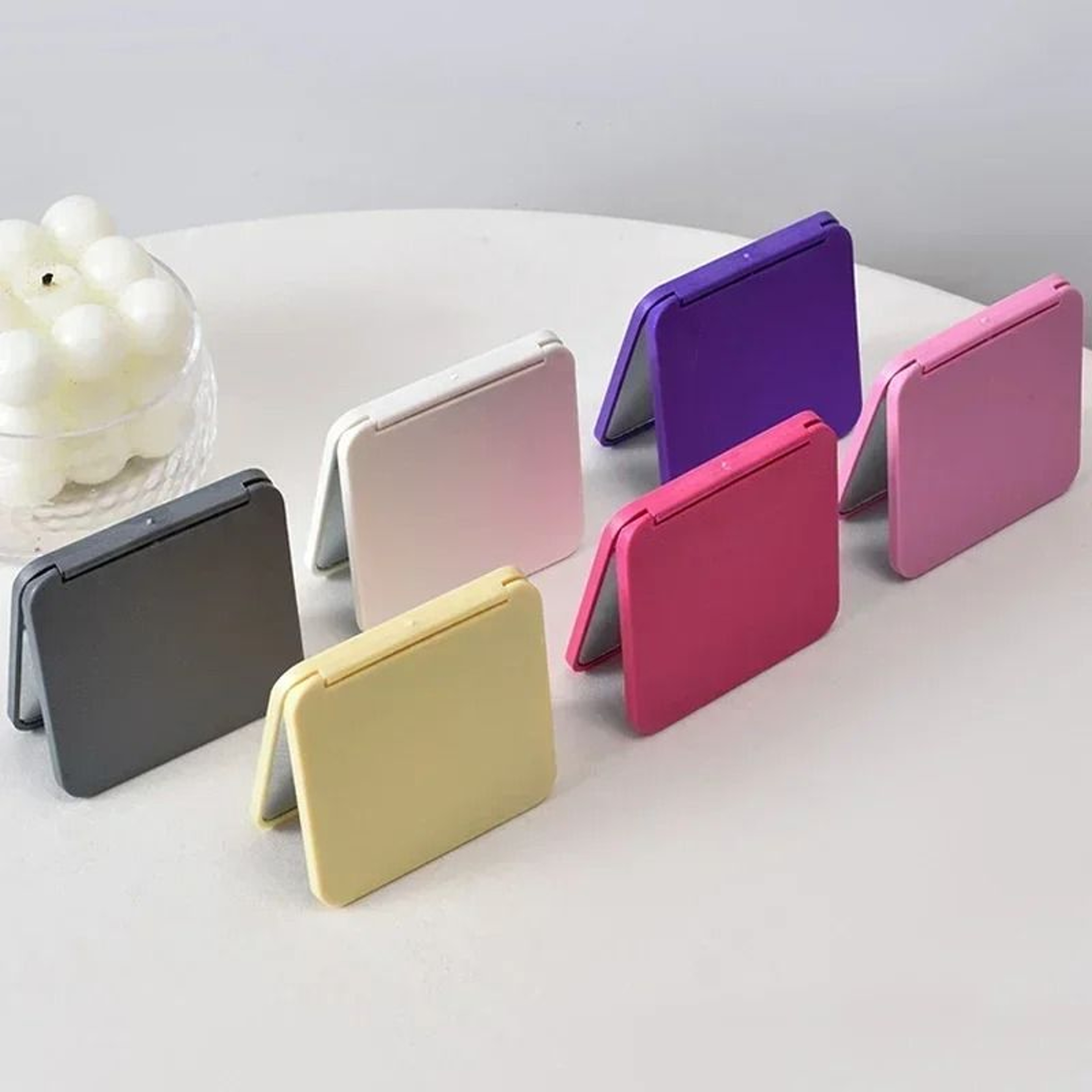 Cute Double Sided Pocket Mirror Square Compact Travel Makeup Beauty Mirror 0