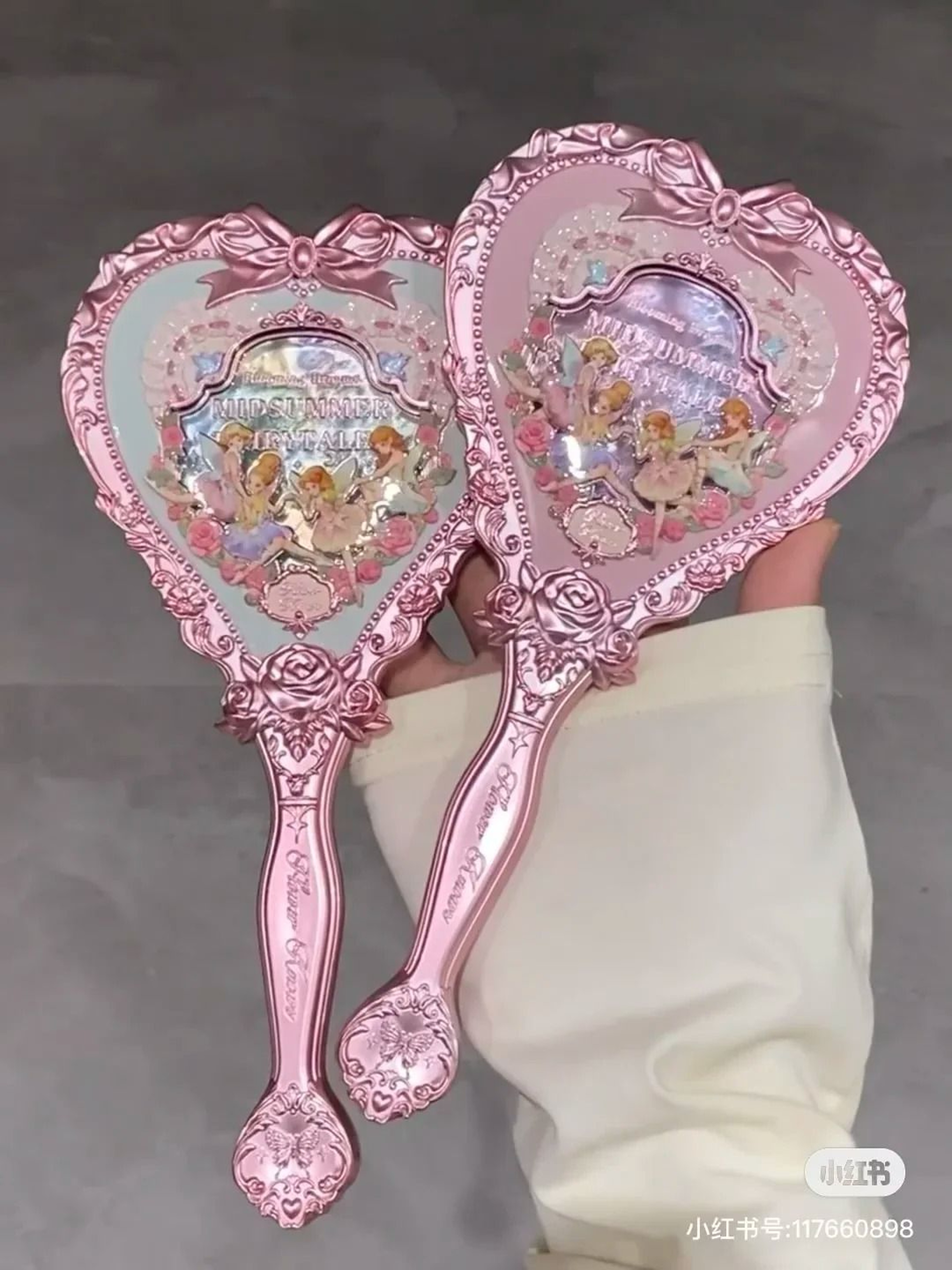 Flower Knows Midsummer Fairytales Hand Mirror Heart Shaped Decorative Makeup Mirror 10