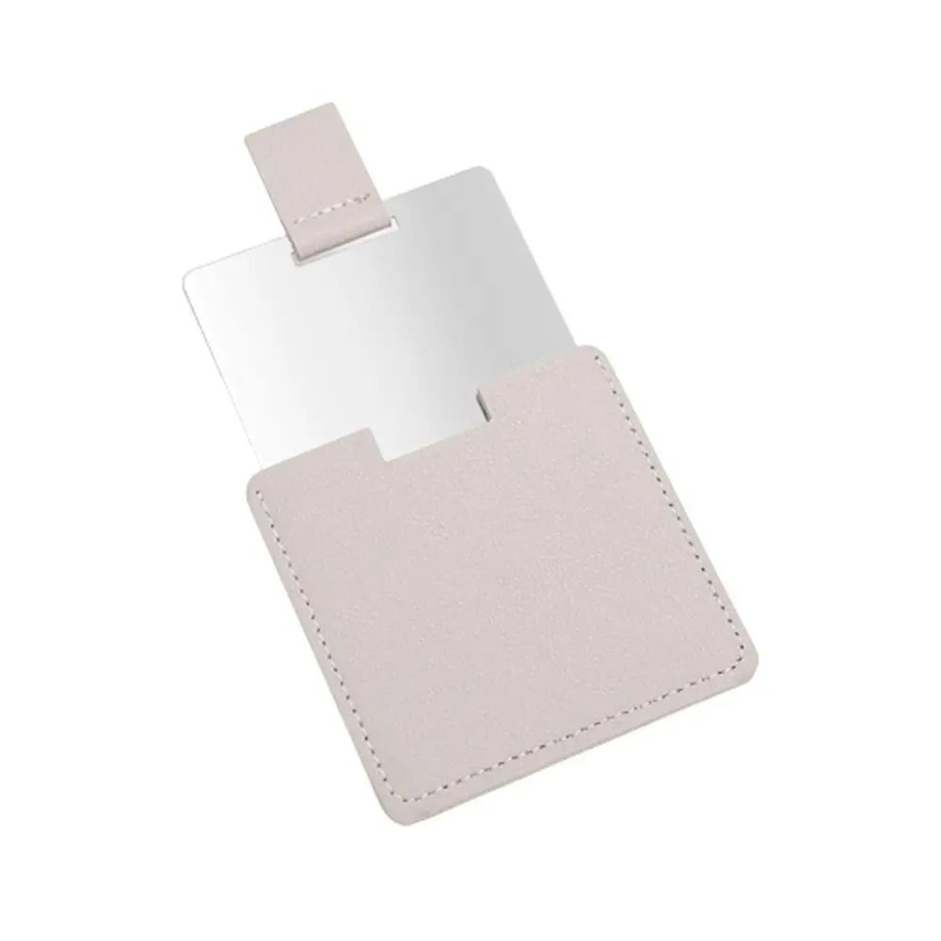 Elegant Stainless Steel Pocket Mirror PU Leather Protective Travel Makeup Mirror 8