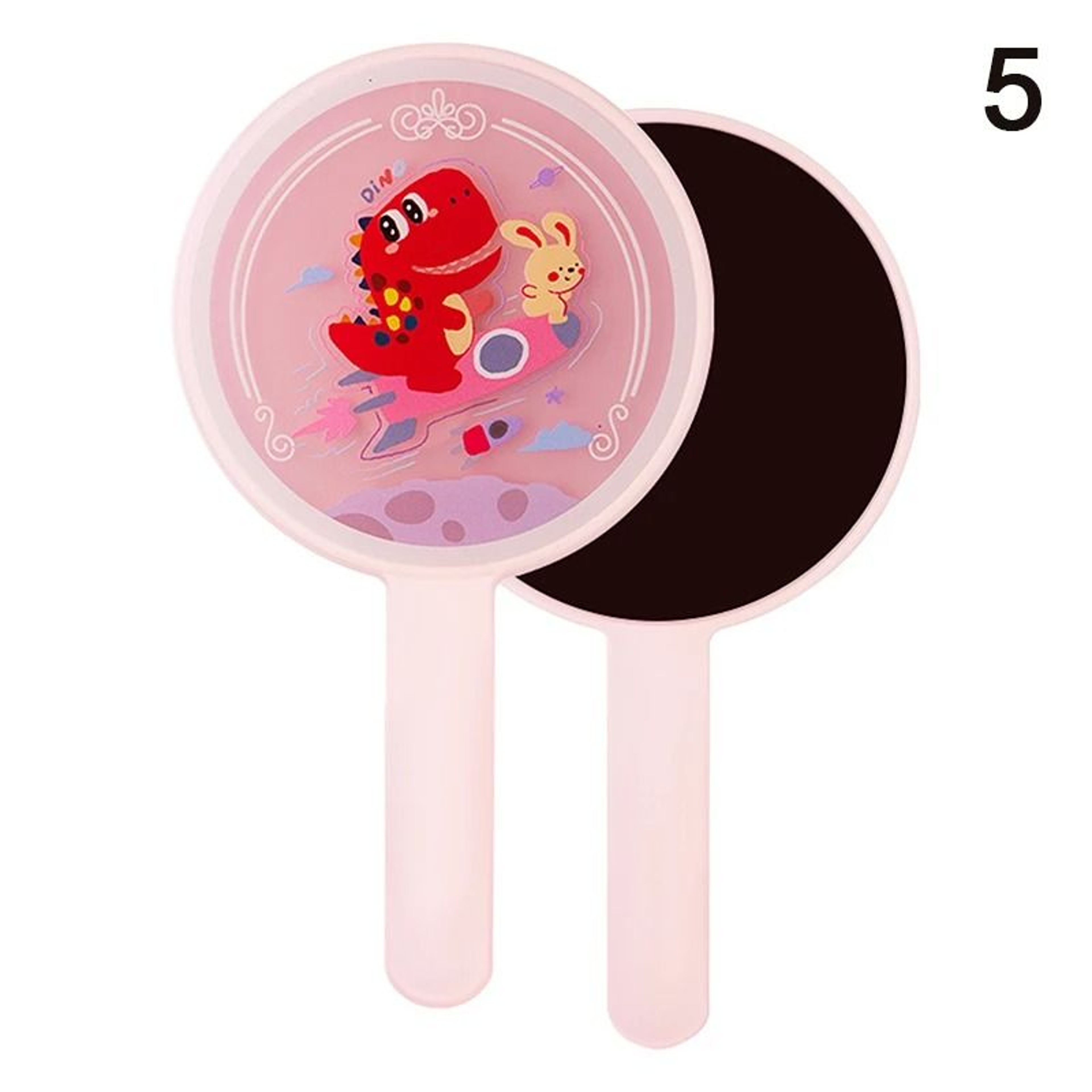 Heart Shaped Makeup Mirror Portable Metallic Handheld Vanity Mirror 5
