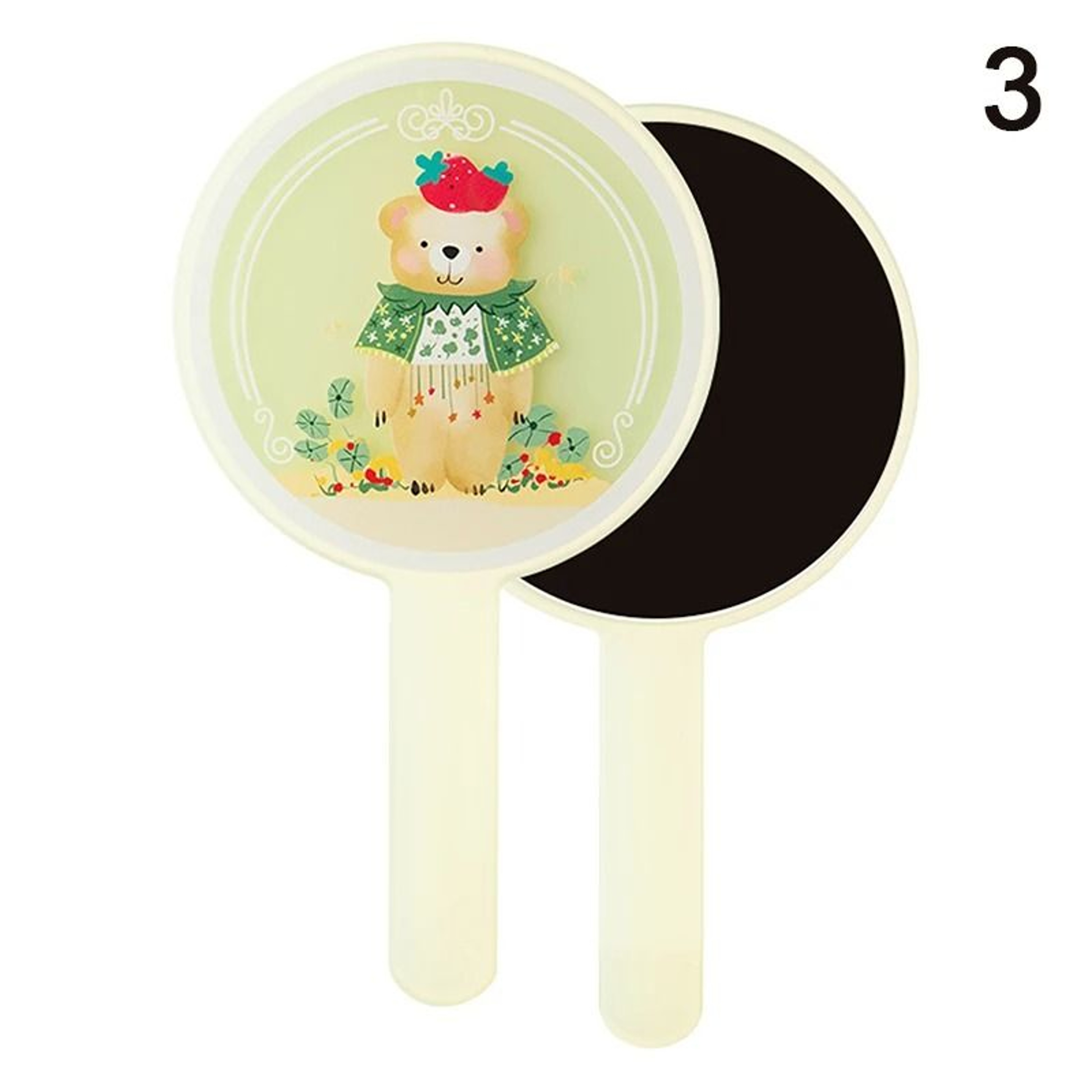 Heart Shaped Makeup Mirror Portable Metallic Handheld Vanity Mirror 3