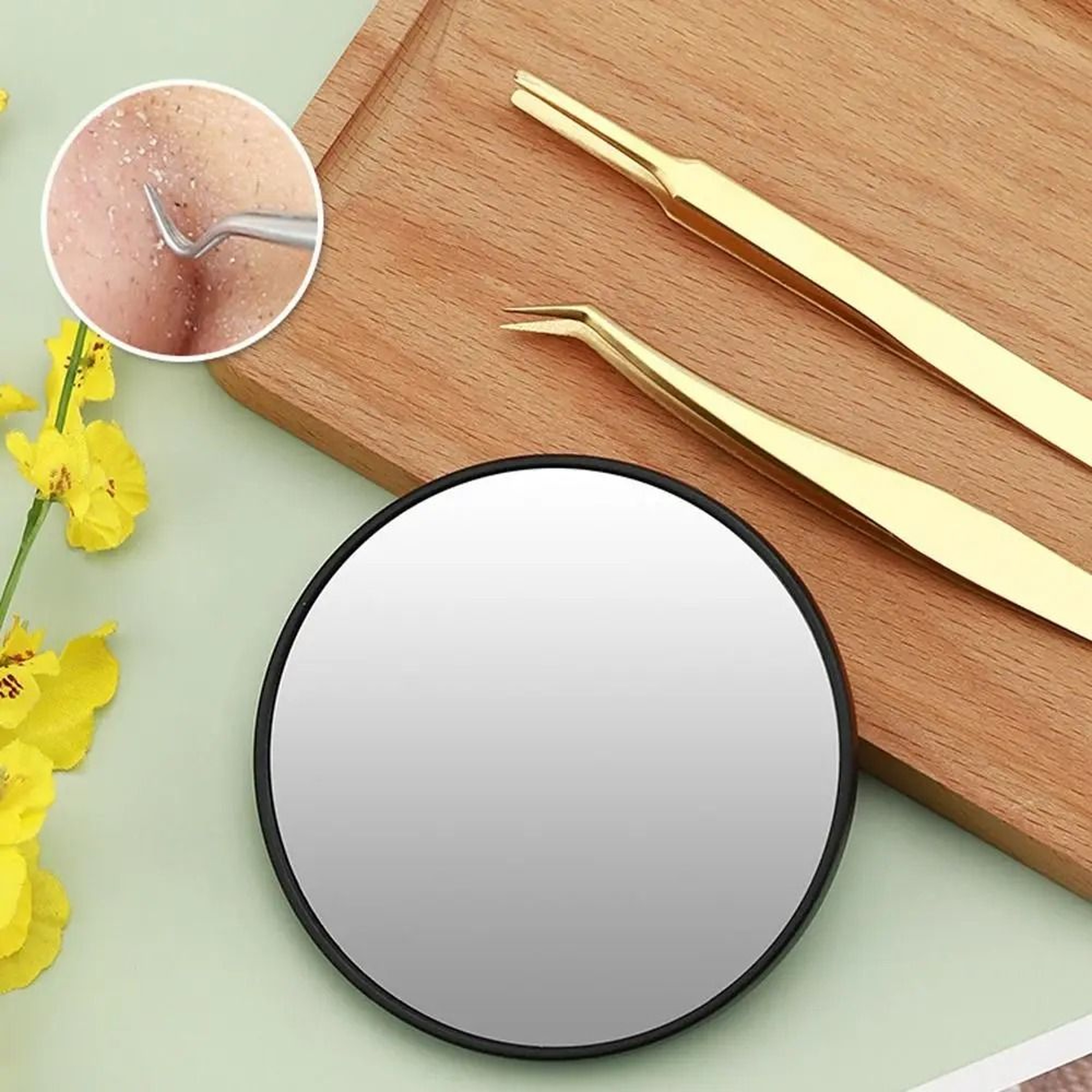 Suction Cup Magnifying Mirror Portable 5X 10X 15X Makeup Mirror 7