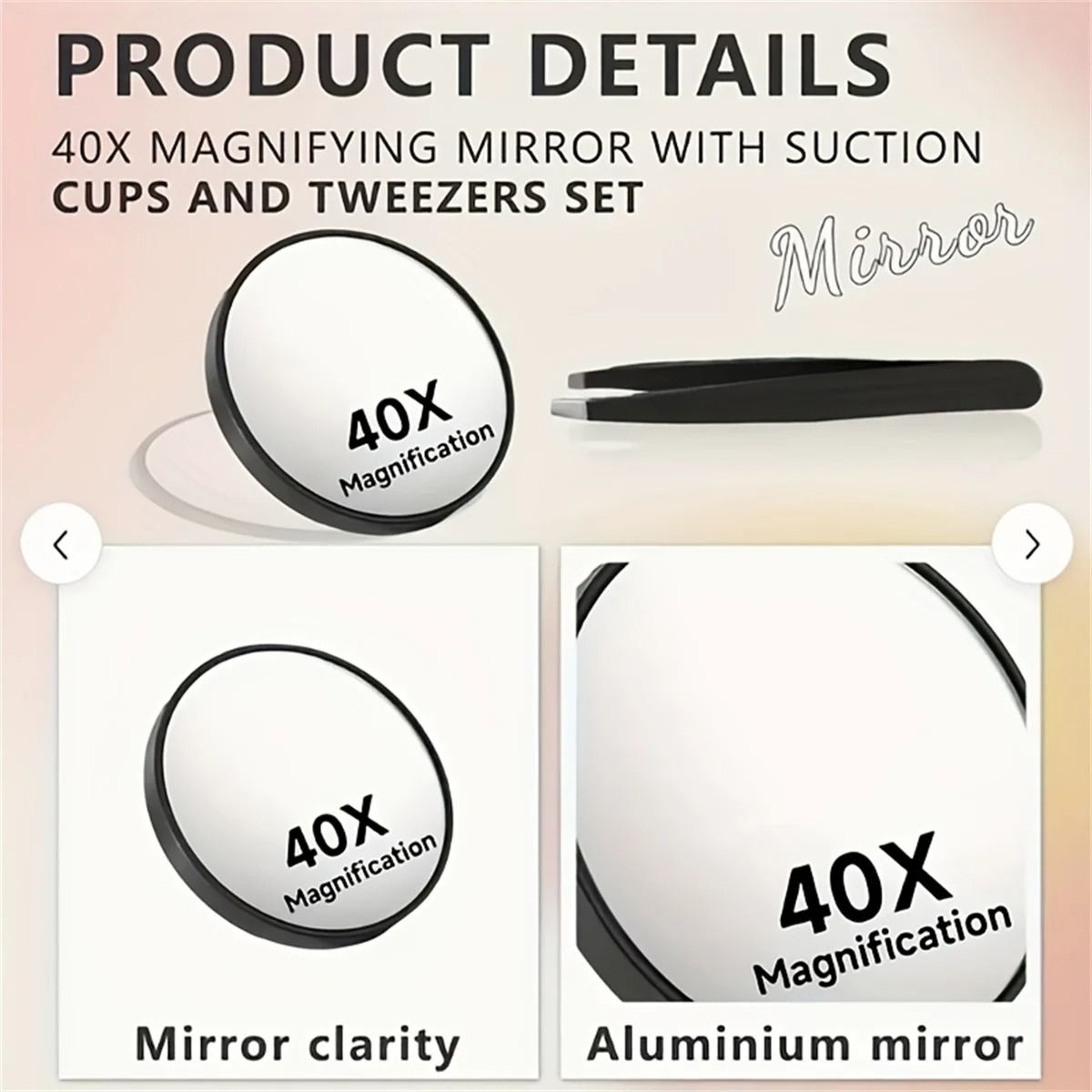 Double Sided Magnifying Mirror Foldable Handheld Makeup Mirror With Handle 6