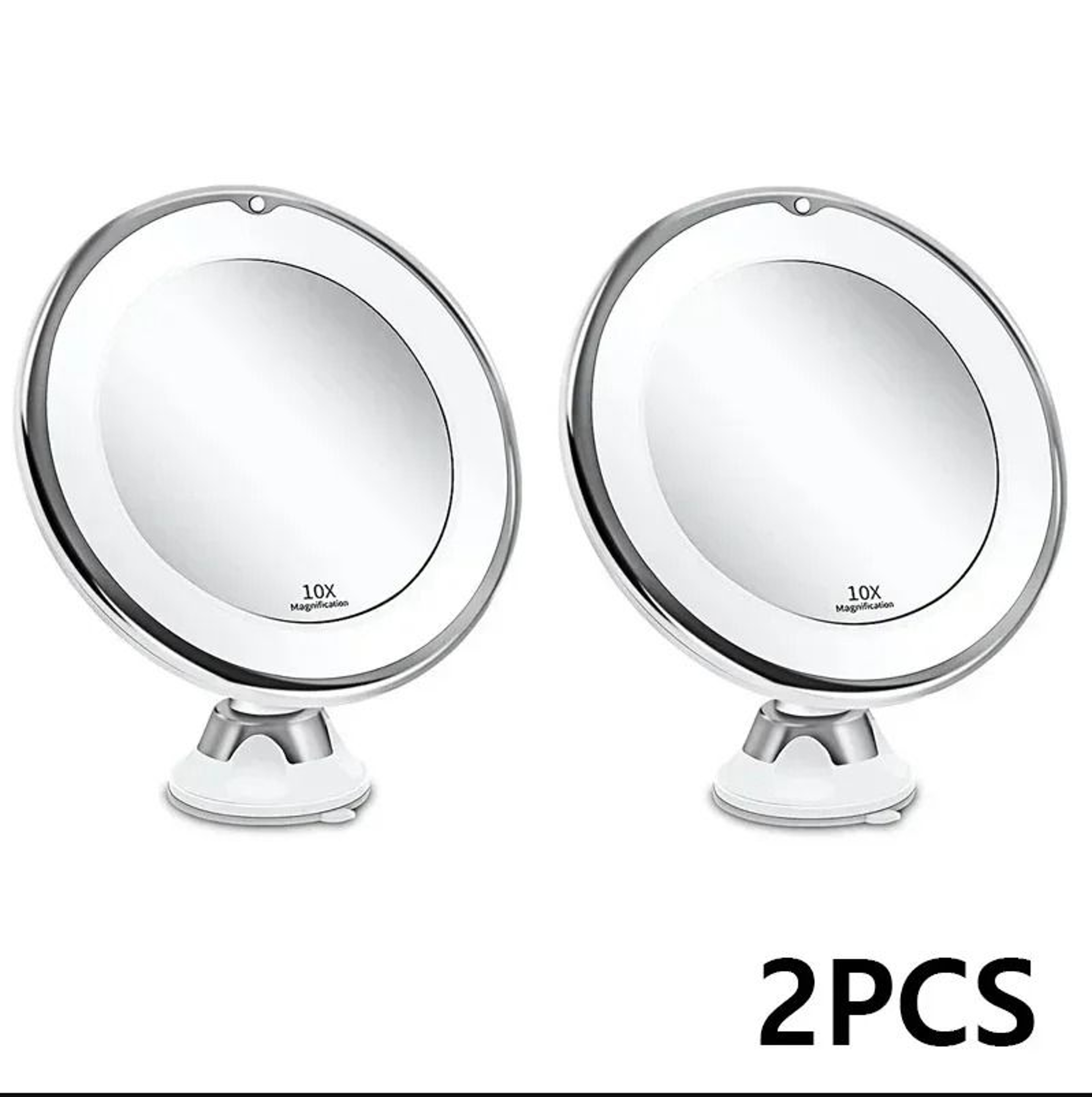 10X Magnifying Makeup Mirror With LED Light And Suction Base 4