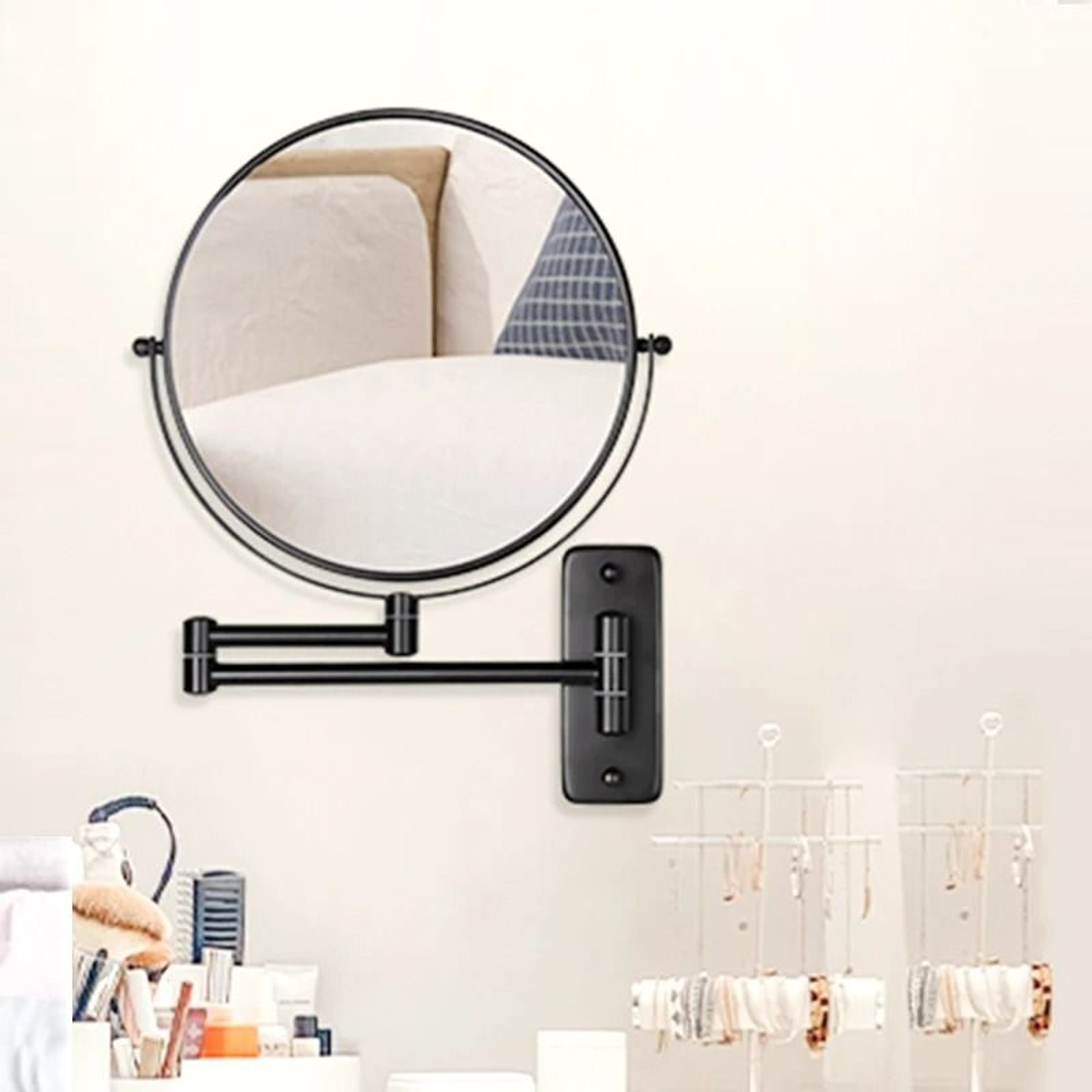 10X Wall Mounted Makeup Mirror Double Sided Bathroom Shaving Mirror 0