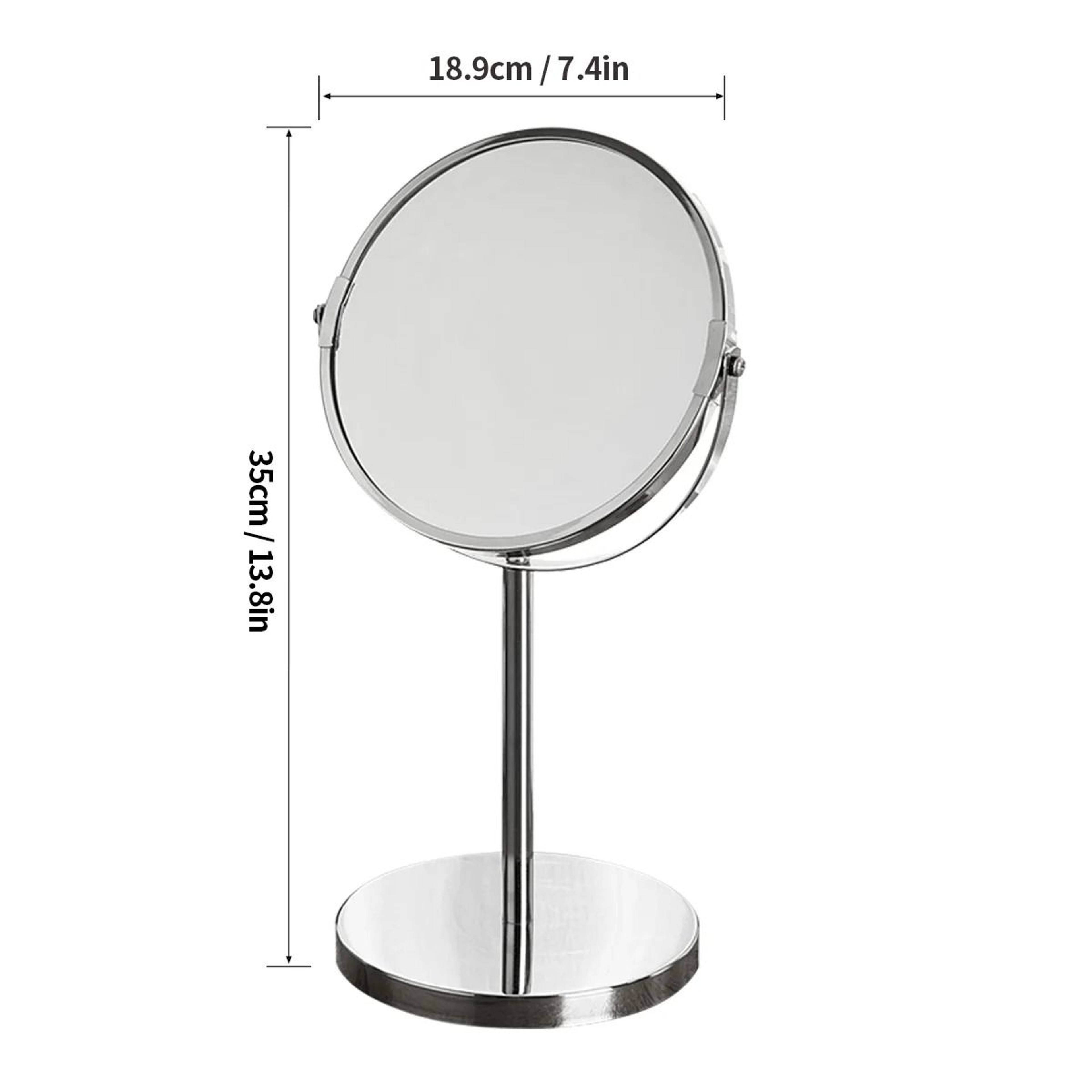 Double Sided Vanity Mirror 1X 2X Magnifying Tabletop Makeup Mirror 1