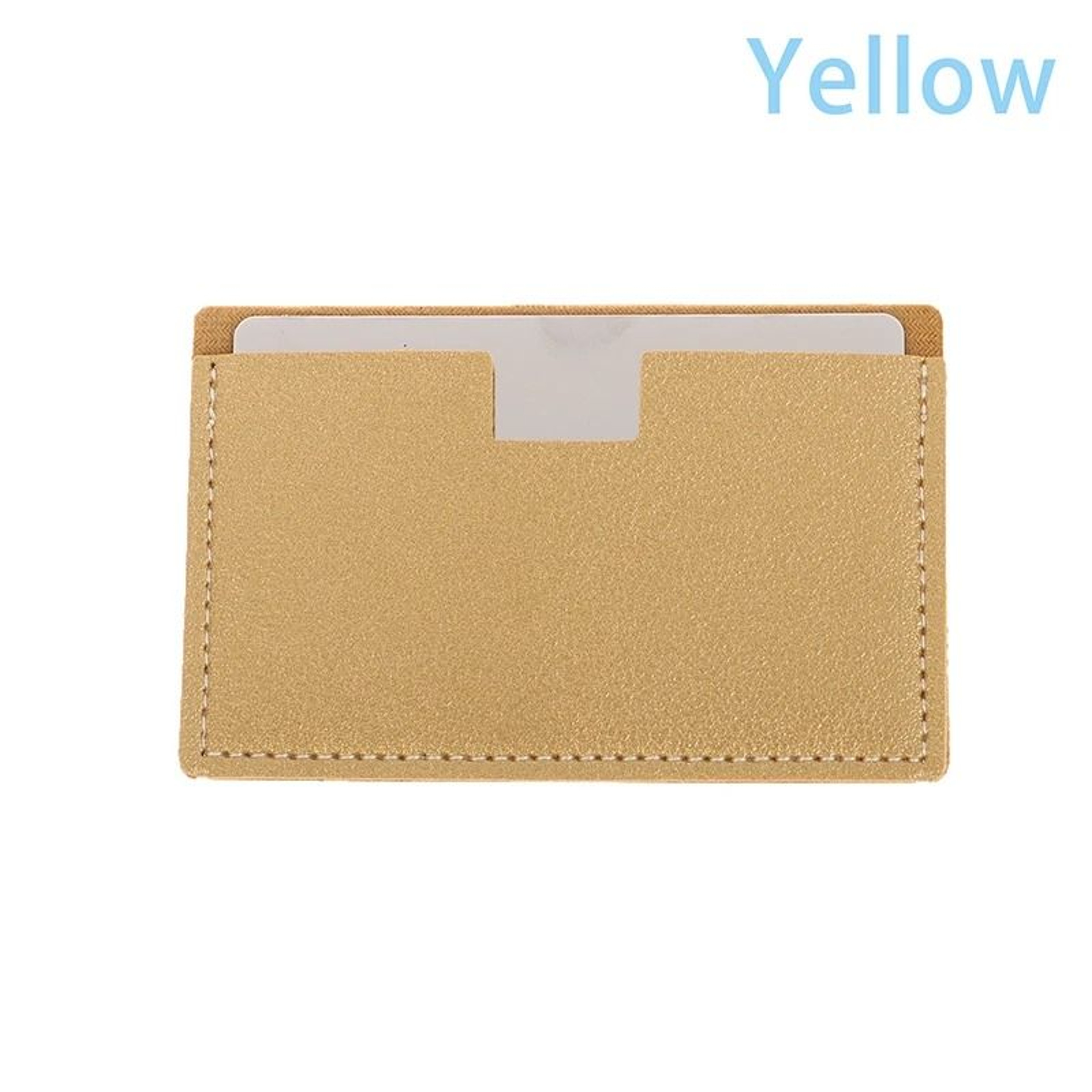 Stainless Steel Pocket Mirror Shatterproof Card With PU Leather Sleeve 7