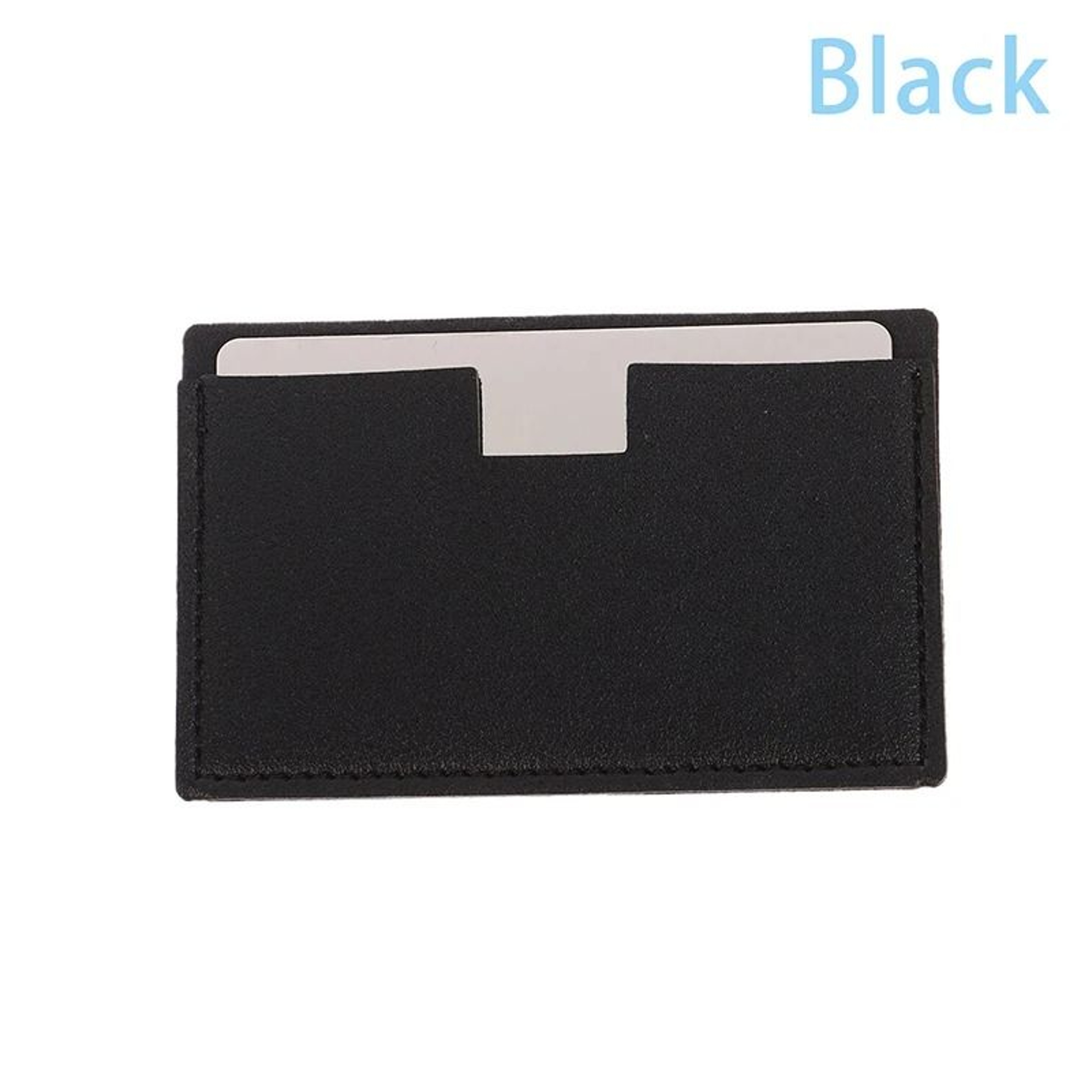 Stainless Steel Pocket Mirror Shatterproof Card With PU Leather Sleeve 3
