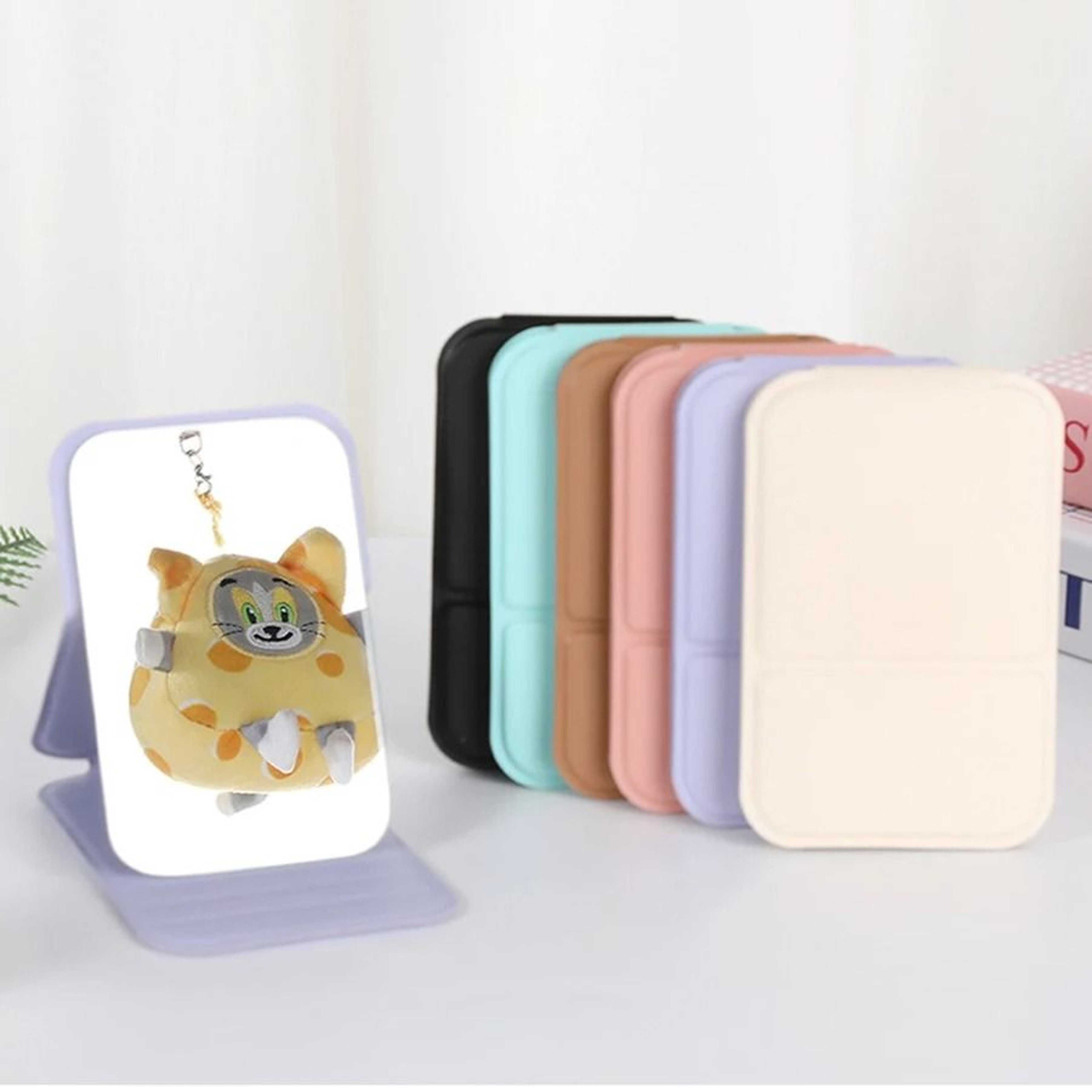 Personalized Folding Makeup Mirror Portable Standable Mini Travel Vanity Mirror 8