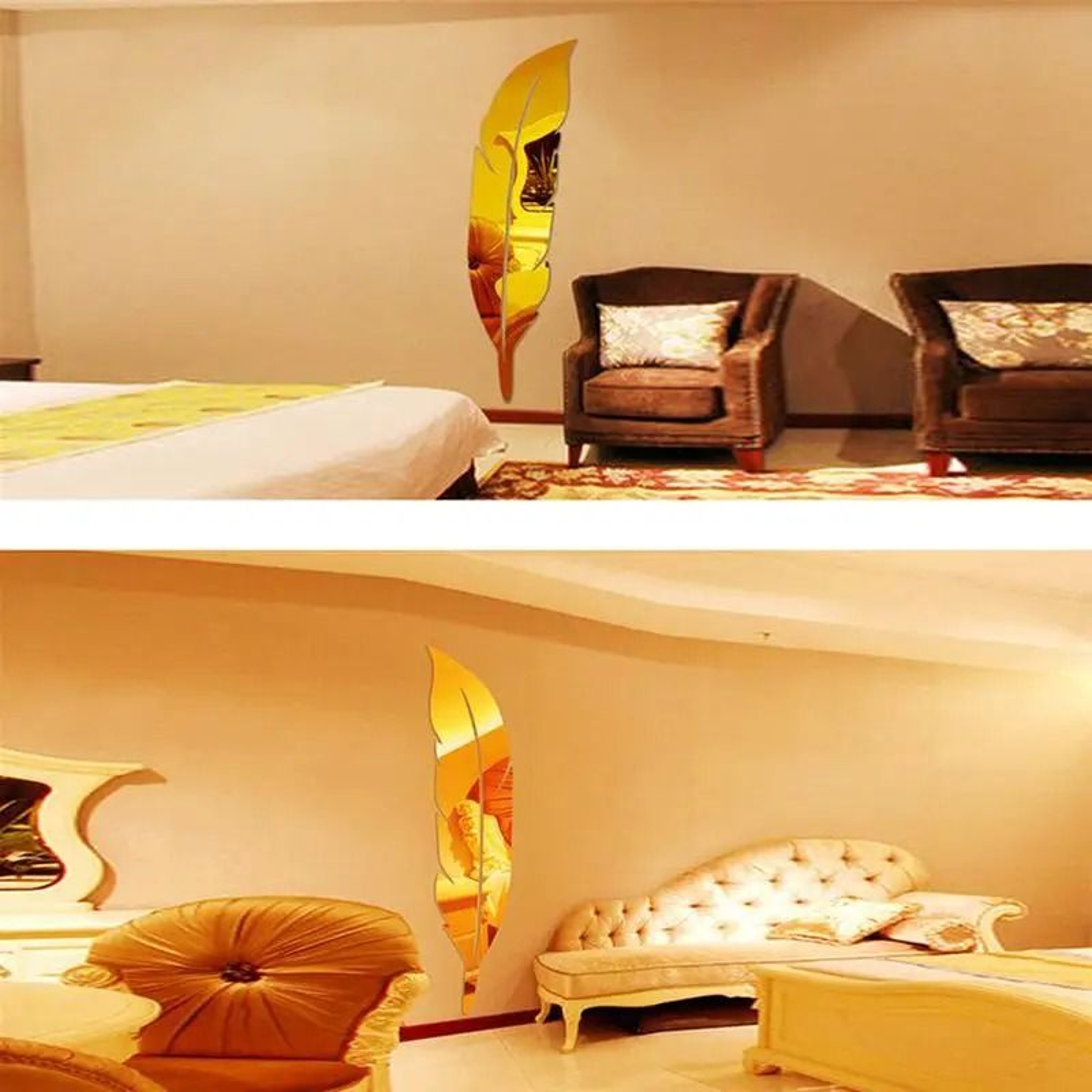 Silver Acrylic Mirror Sticker Peel And Stick Decorative Wall Mirror 5