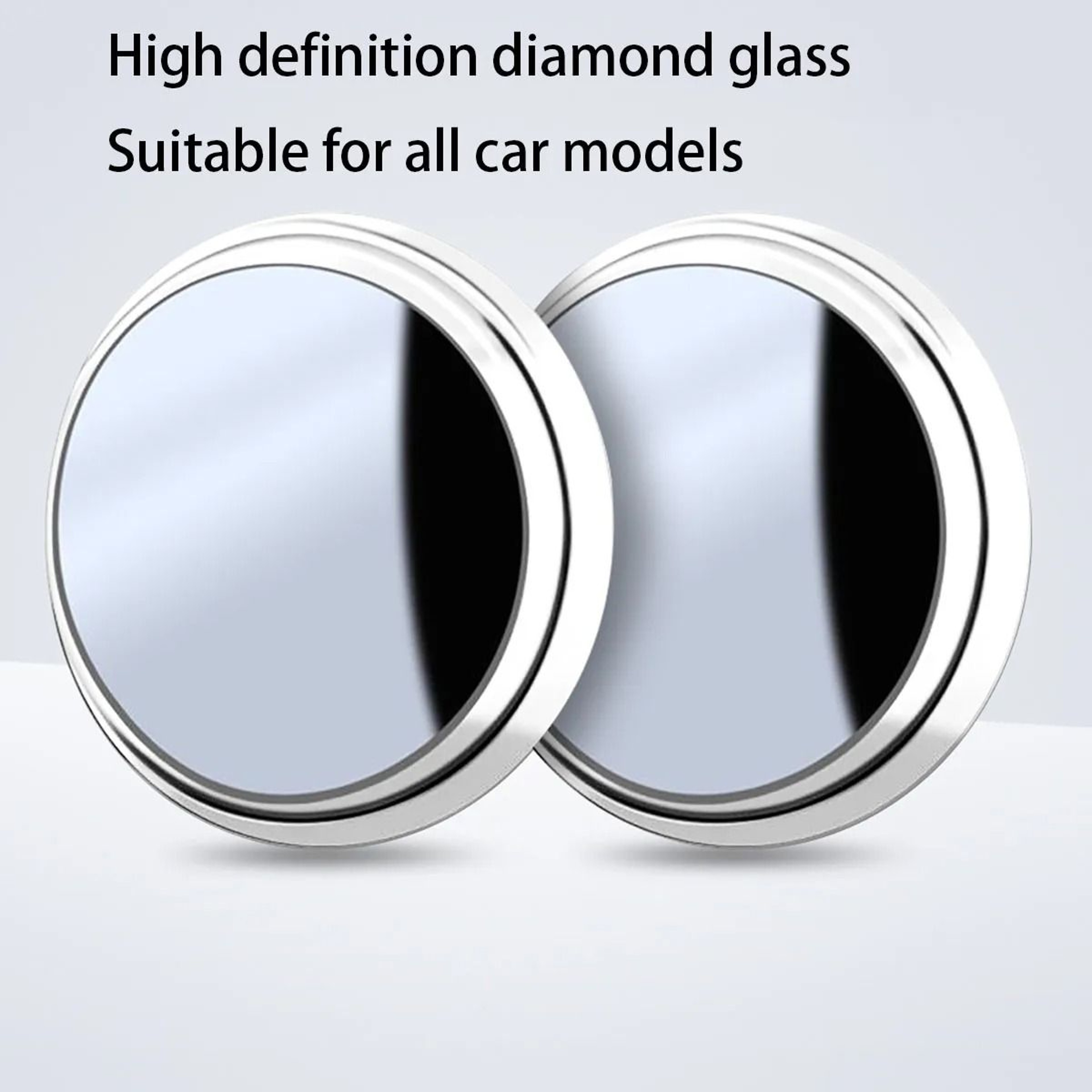 360 Adjustable Blind Spot Mirrors Wide Angle Frameless Car Mirror Set 4
