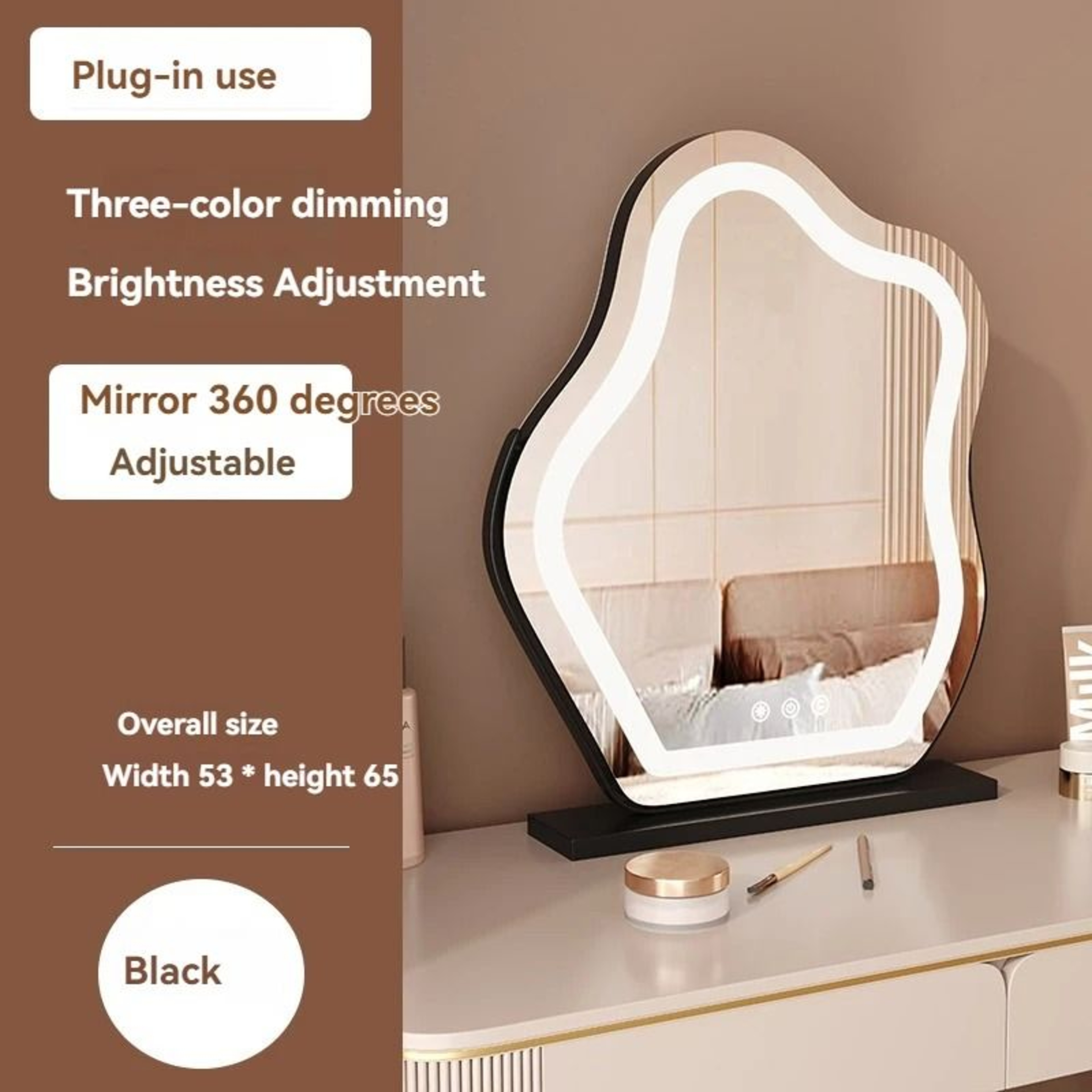 Cloud LED Makeup Mirror Lighted Desktop Vanity Mirror For Bedroom 7