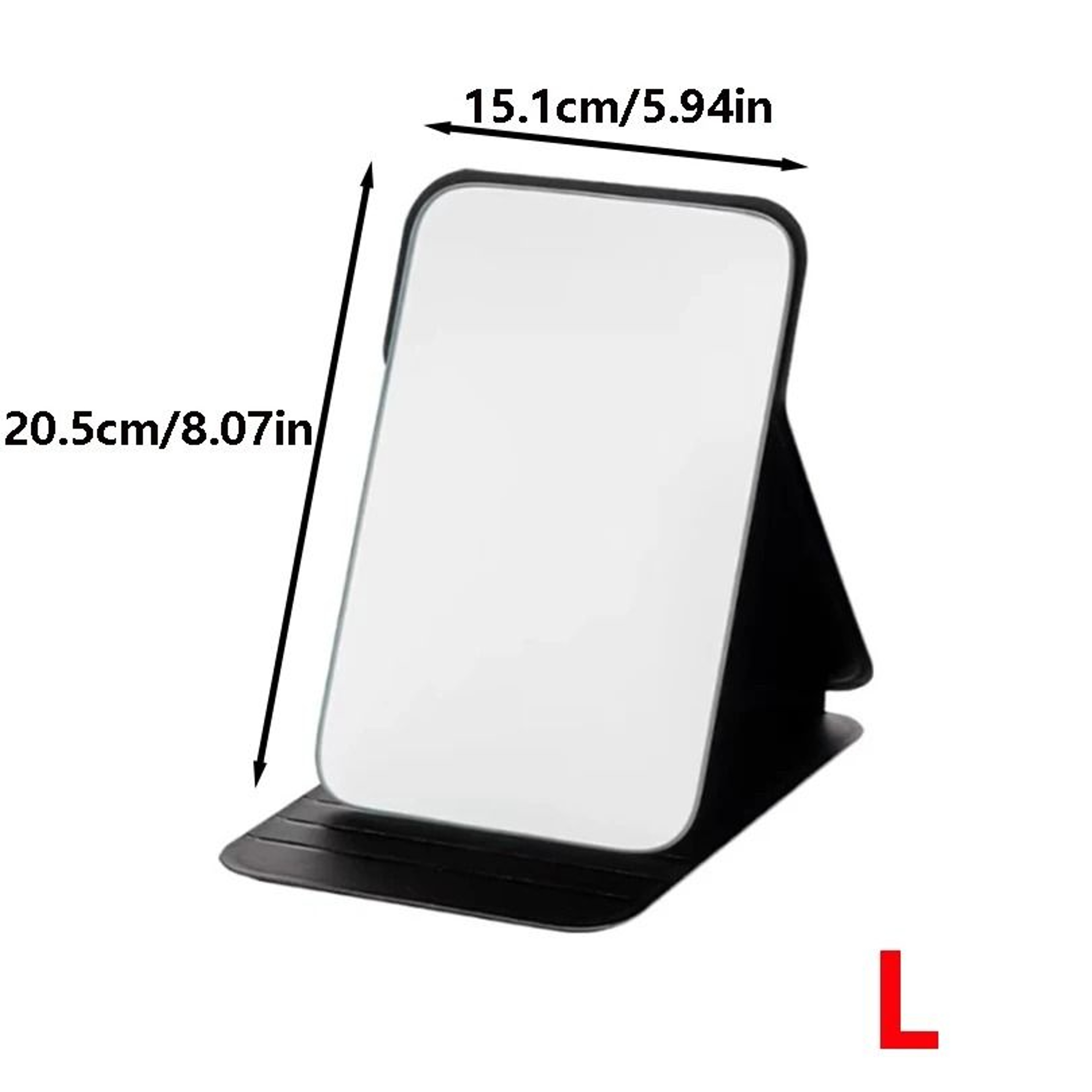 Folding Desktop Makeup Mirror Portable Single Sided Standing Vanity Mirror 3