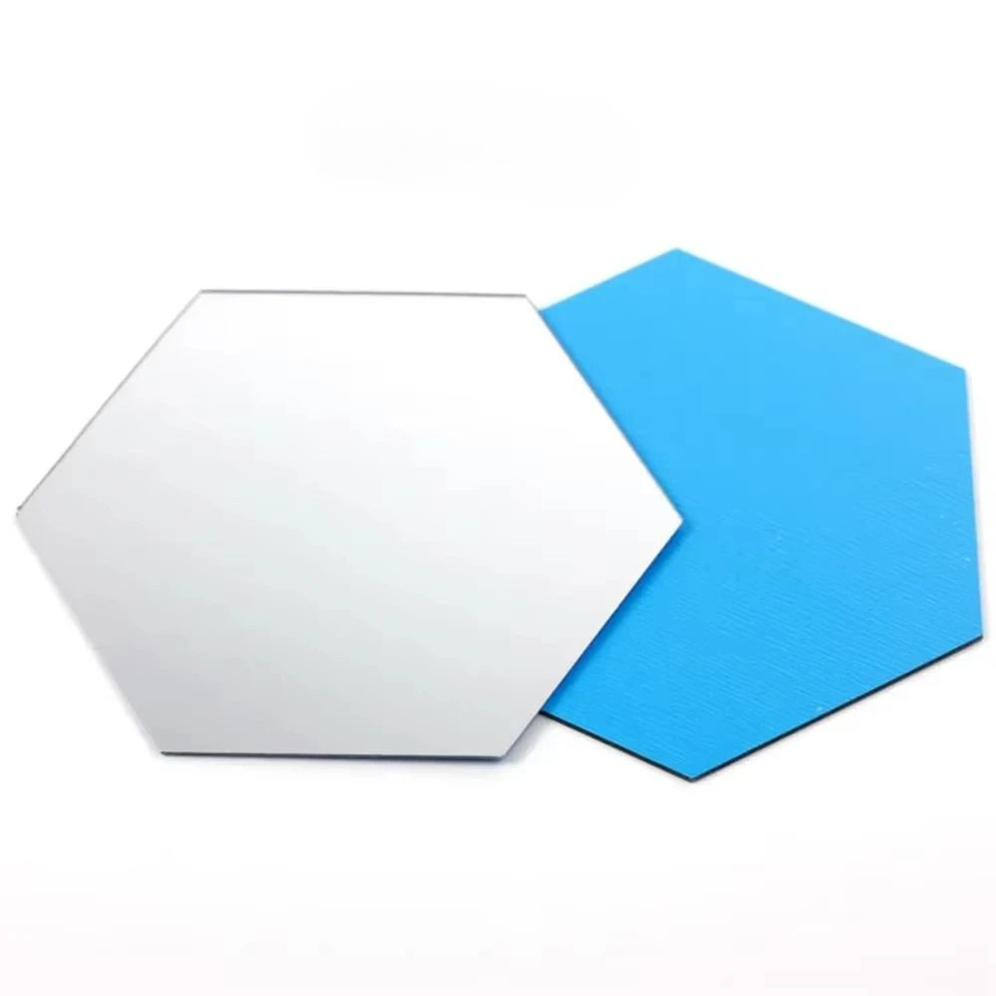 12Pcs Hexagon Acrylic Mirror Wall Stickers Removable DIY Decorative Tiles 2