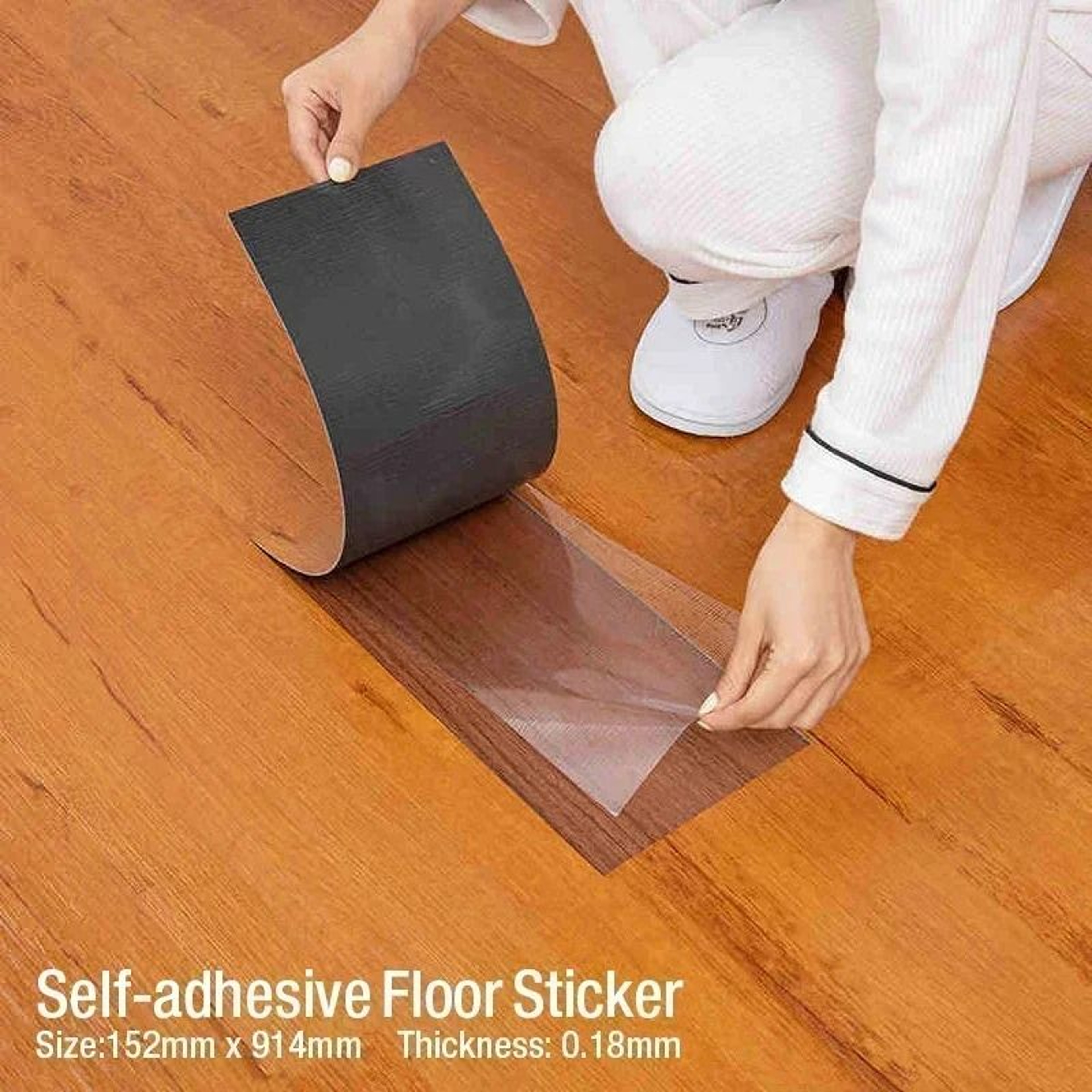 Modern Wood Grain Peel And Stick Floor Stickers Waterproof Self Adhesive PVC Tiles 19