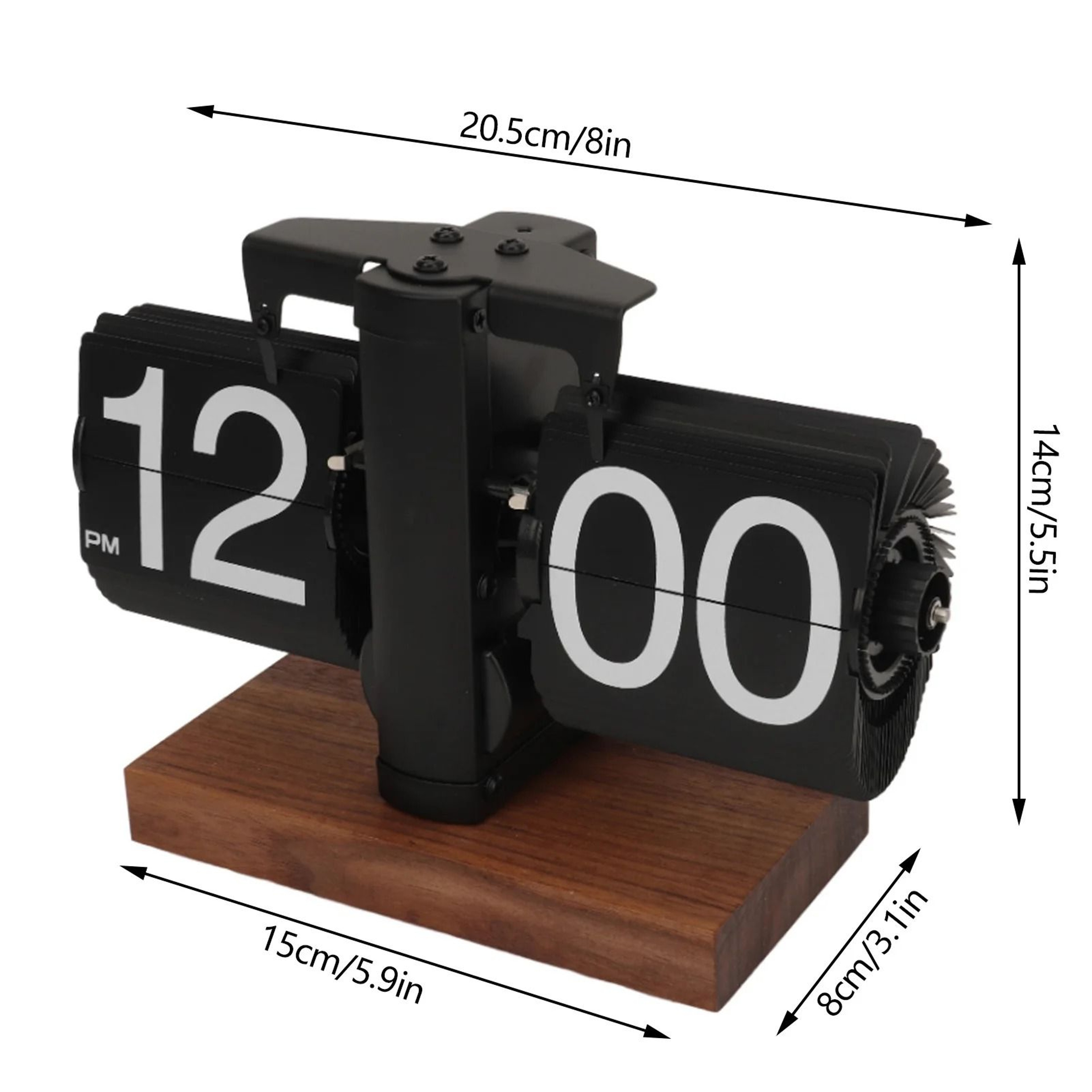 Vintage Automatic Flip Page Clock Battery Powered Retro Desk Clock 2