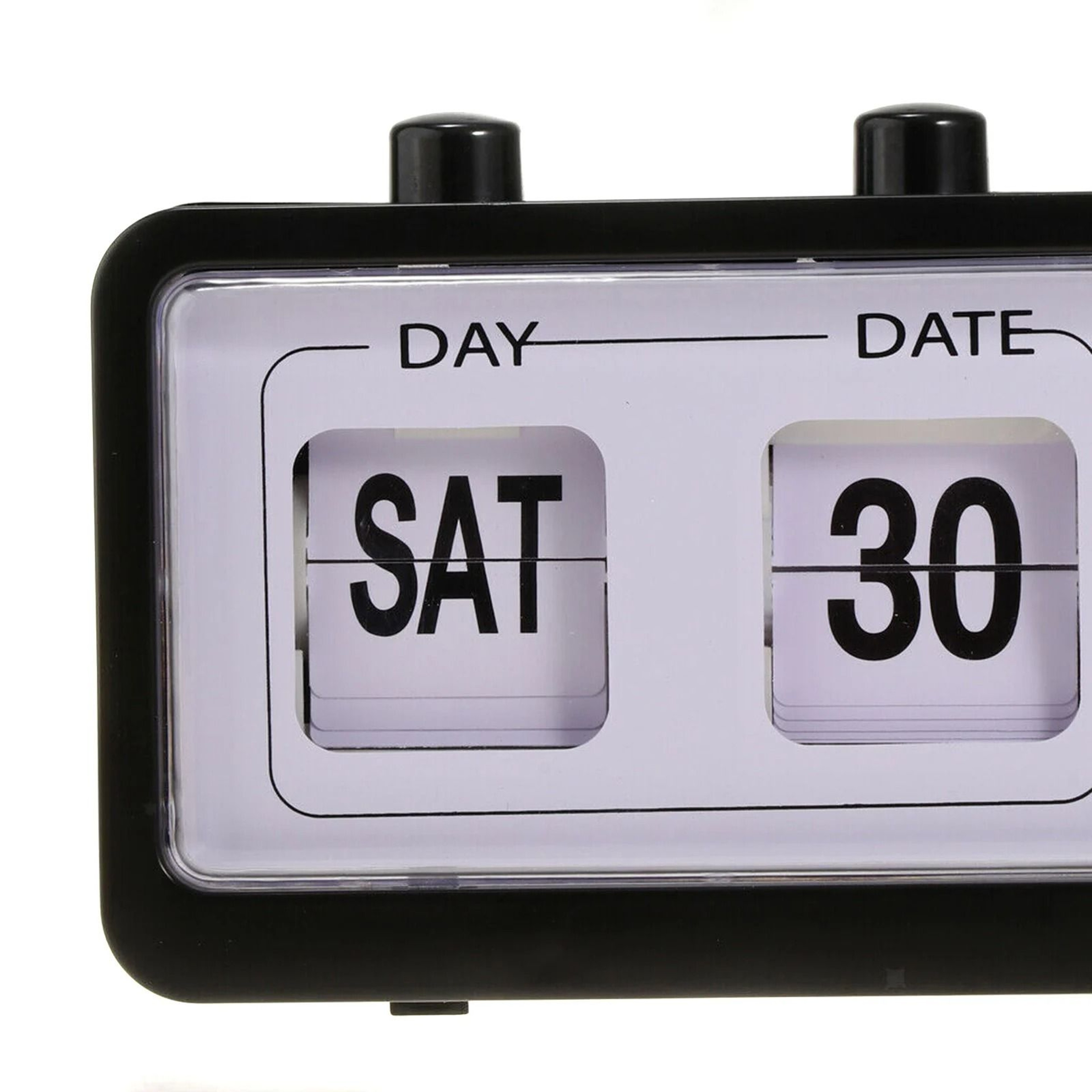 Mini Retro Flip Clock With Calendar Automatic Page Turning Desk Clock 4