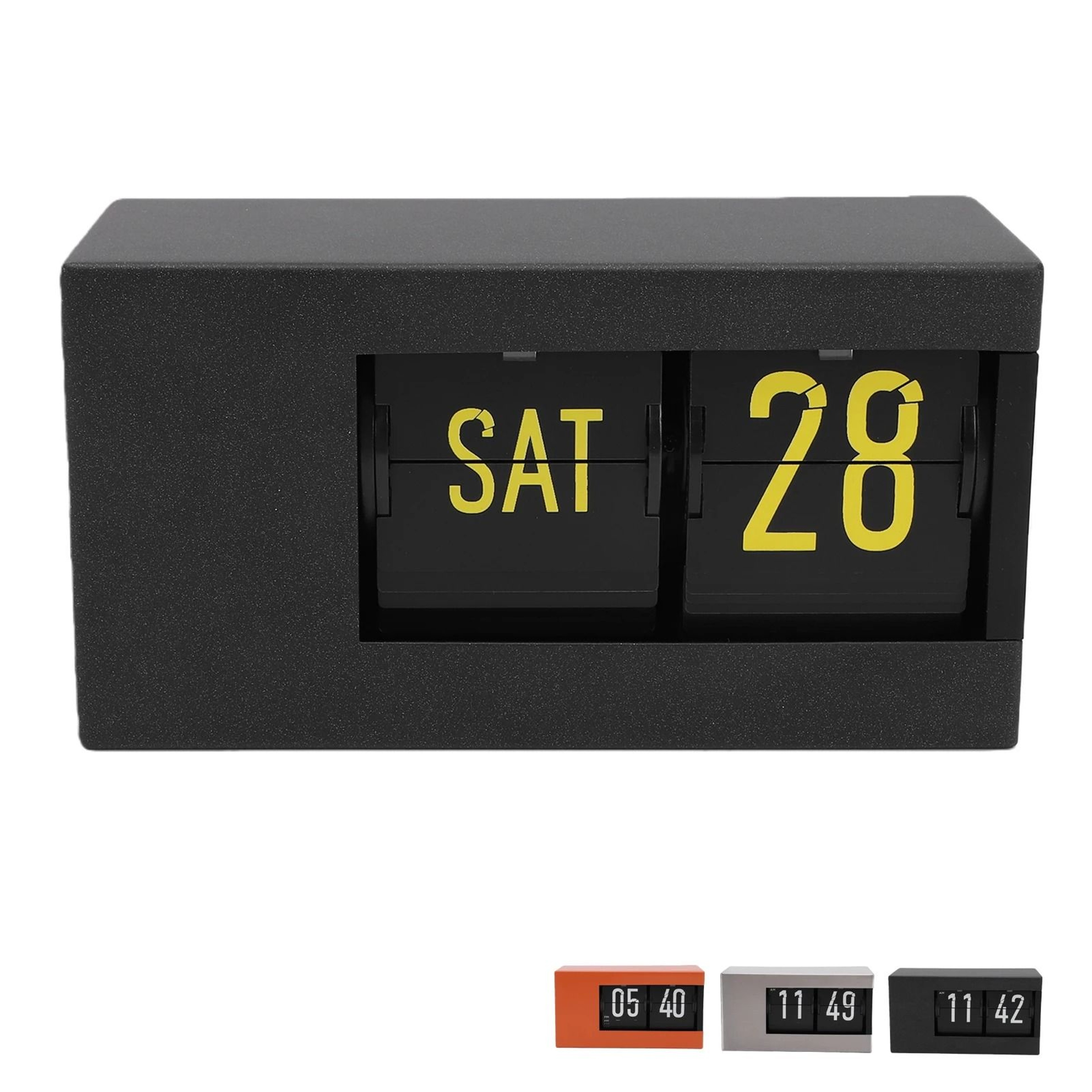 Retro Automatic Calendar Flip Clock With LED Display And AM PM 0