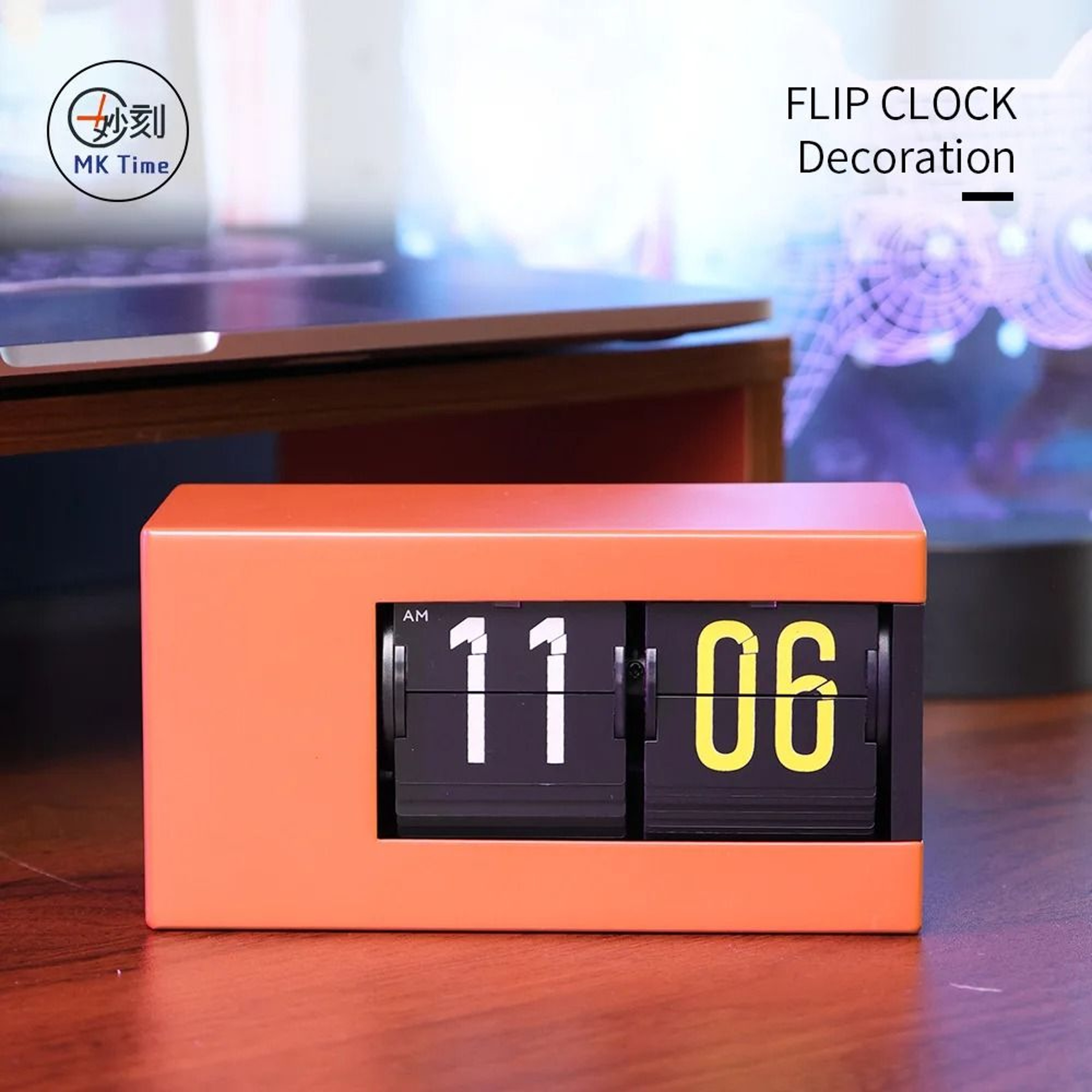 Vintage Automatic Flip Desk Alarm Clock Minimalist Retro Table Clock 6