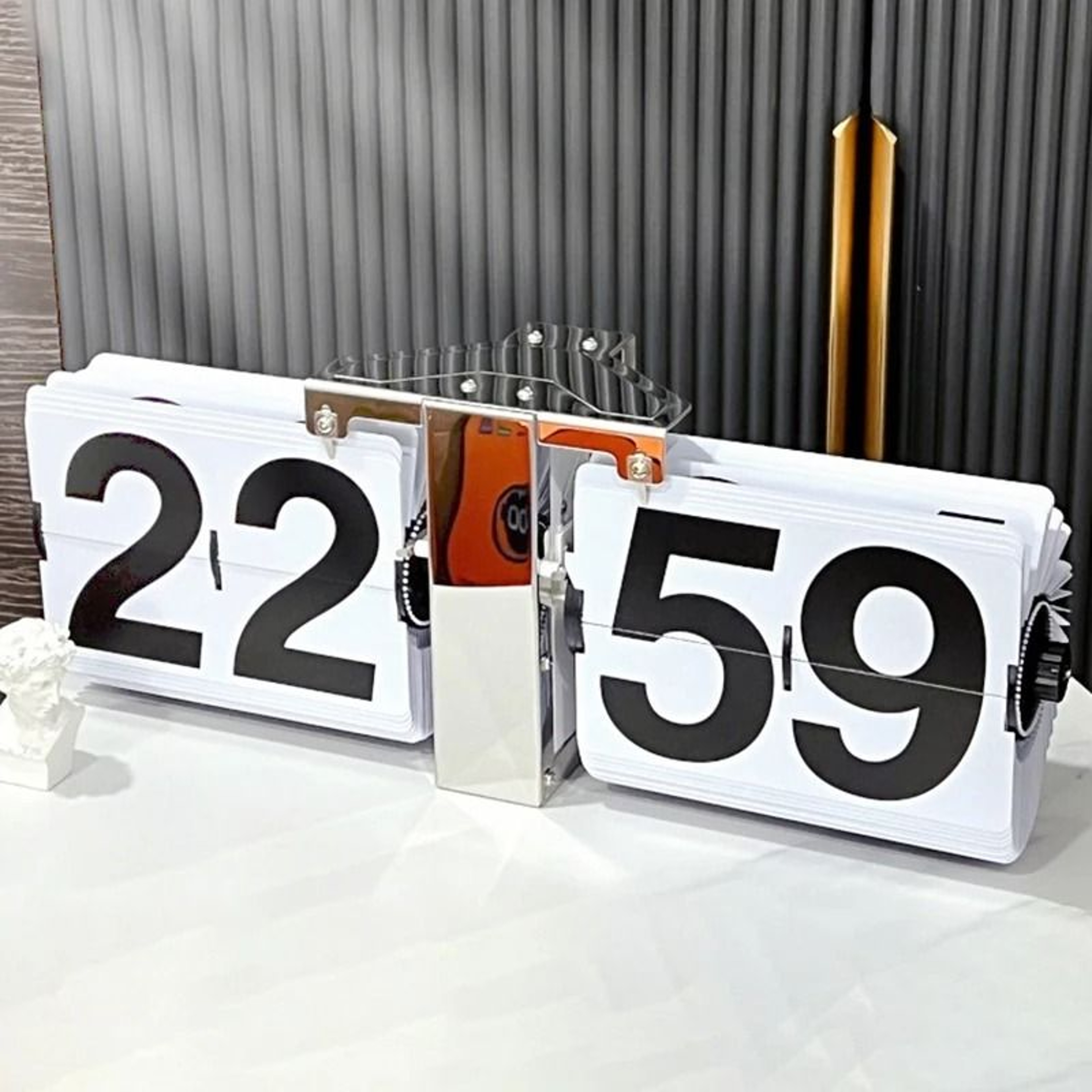 Modern Retro Auto Flip Wall And Desk Clock With Large Digital Display 13