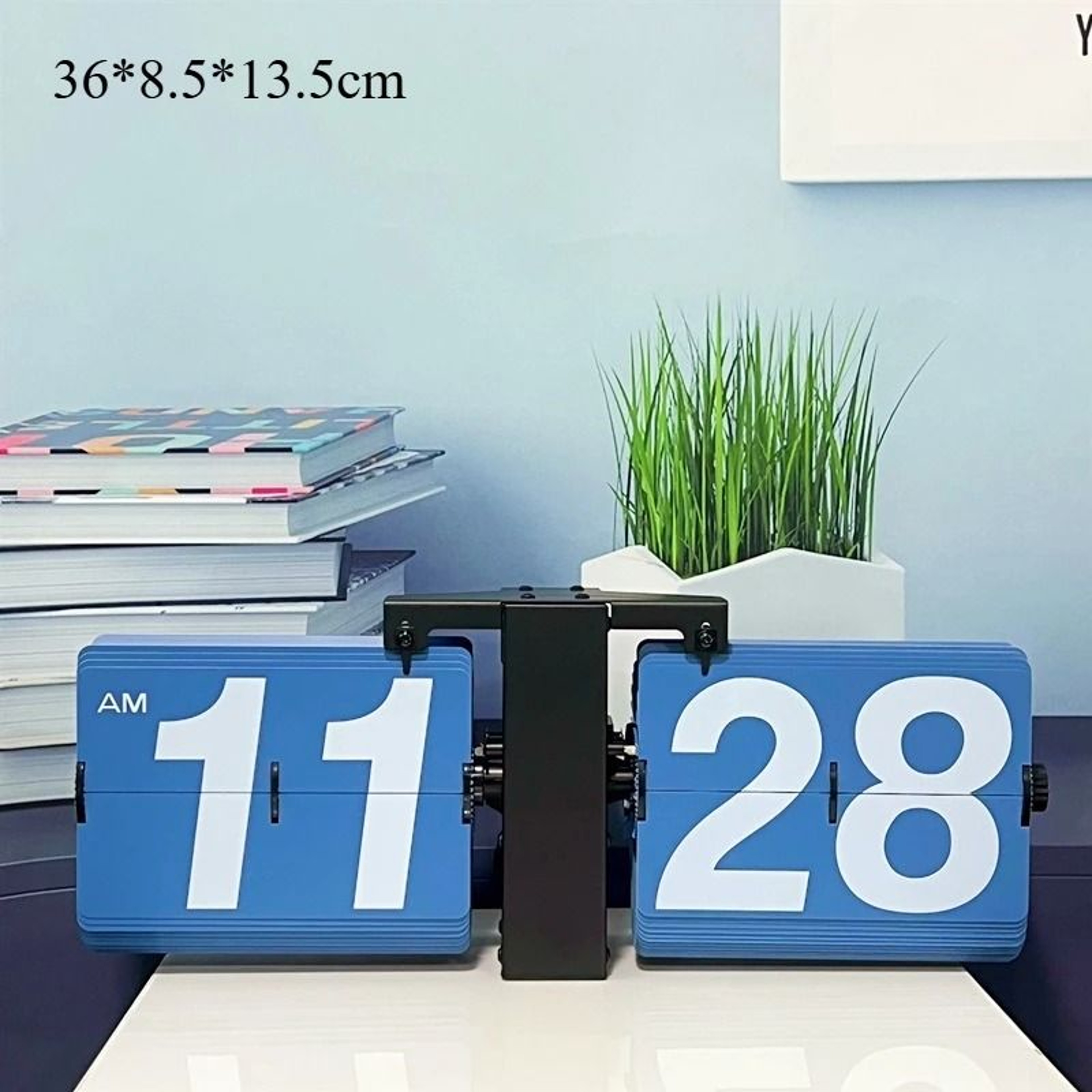 Modern Retro Auto Flip Wall And Desk Clock With Large Digital Display 9
