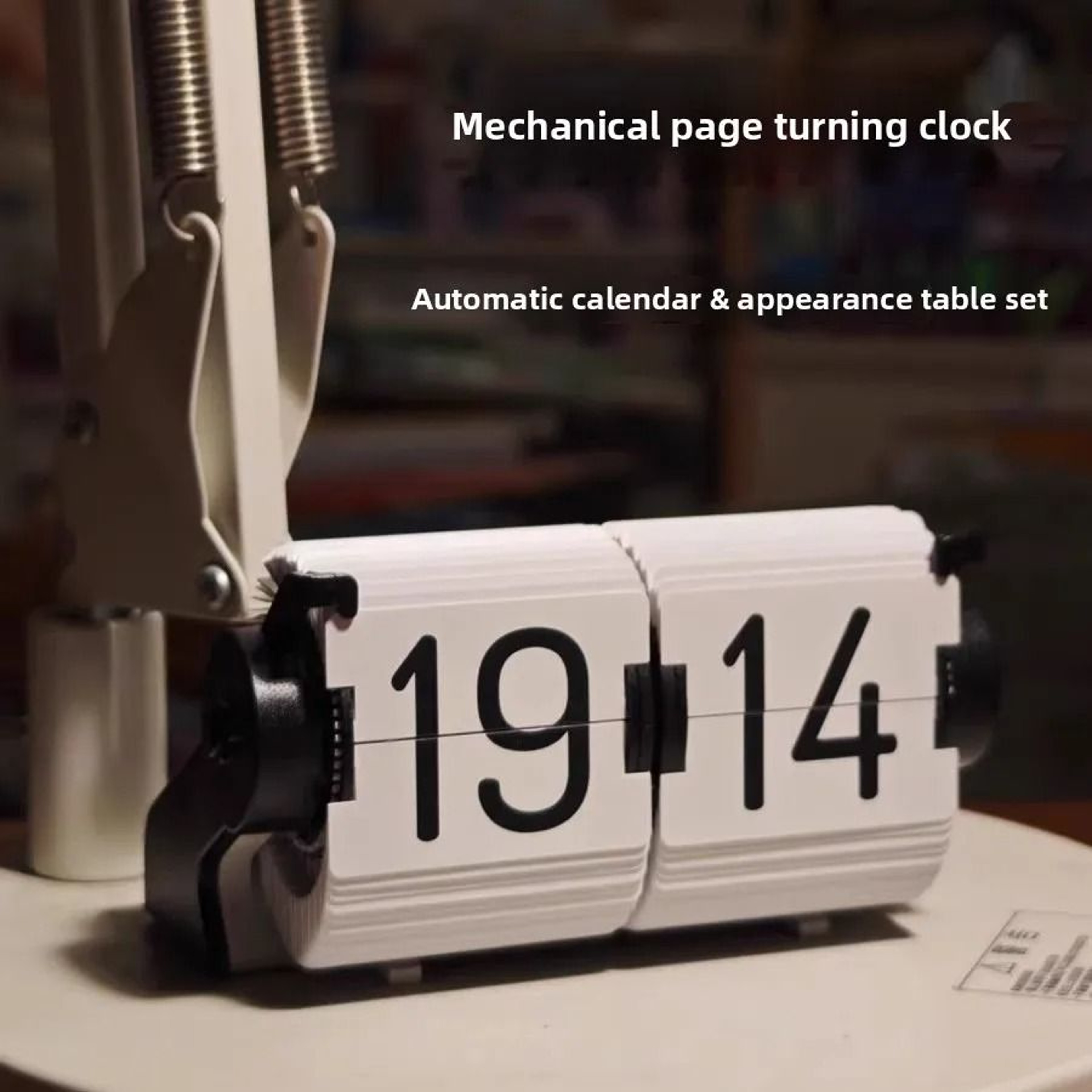 Retro Automatic Flip Desk Clock Silent Mechanical Style Alarm Clock 9