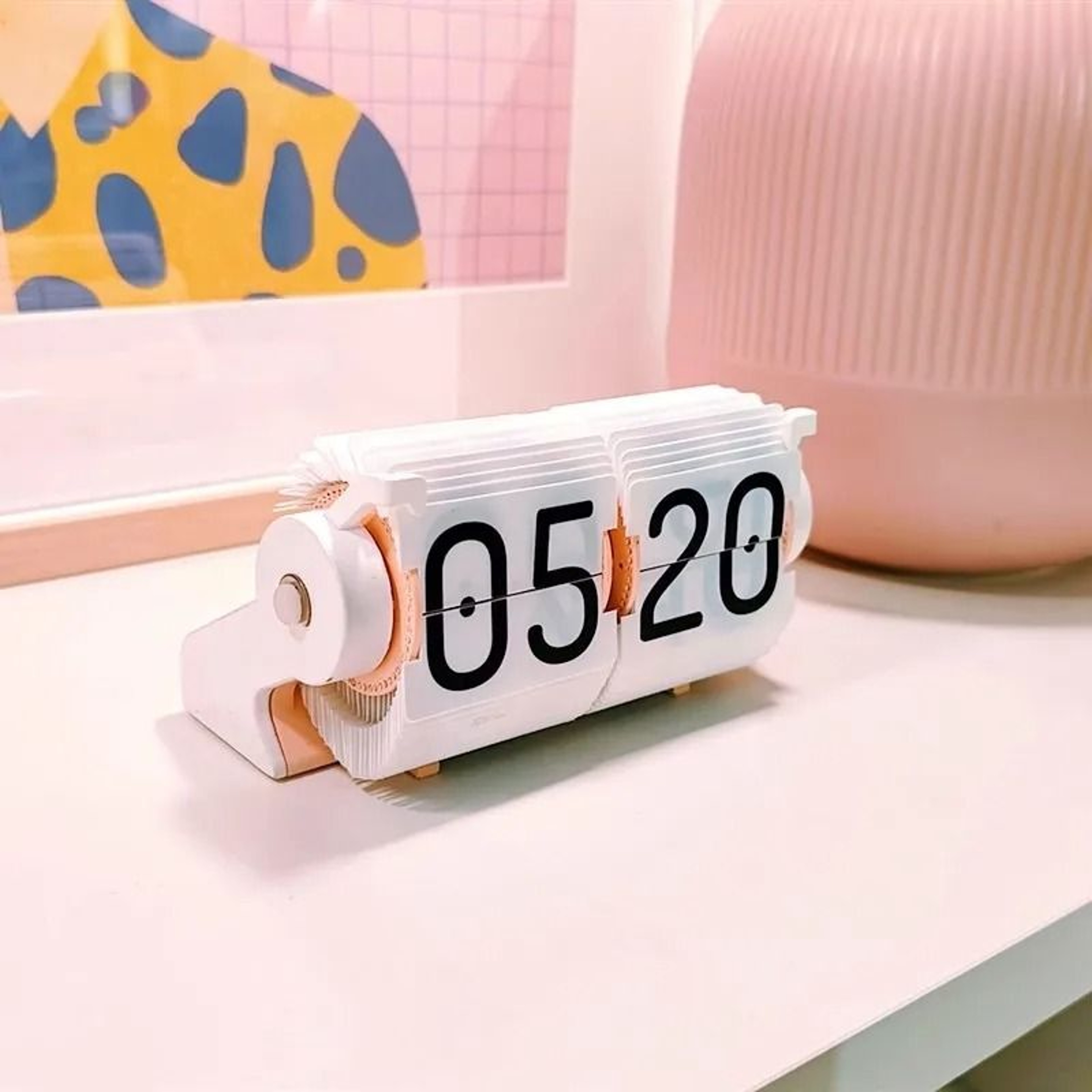 Retro Automatic Flip Desk Clock Silent Mechanical Style Alarm Clock 4