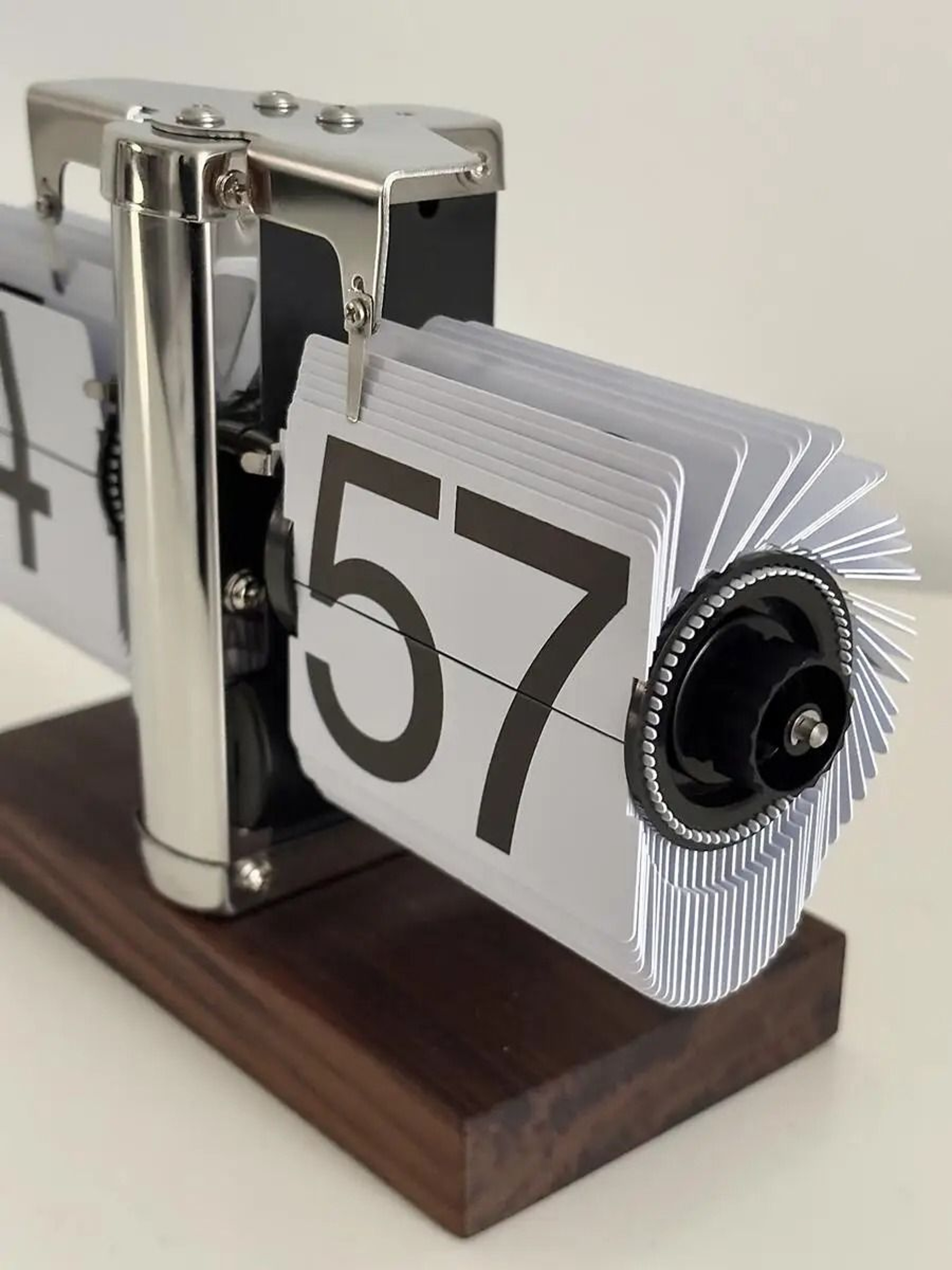 Vintage Automatic Flip Down Desk Clock Retro Mechanical Table Clock 13