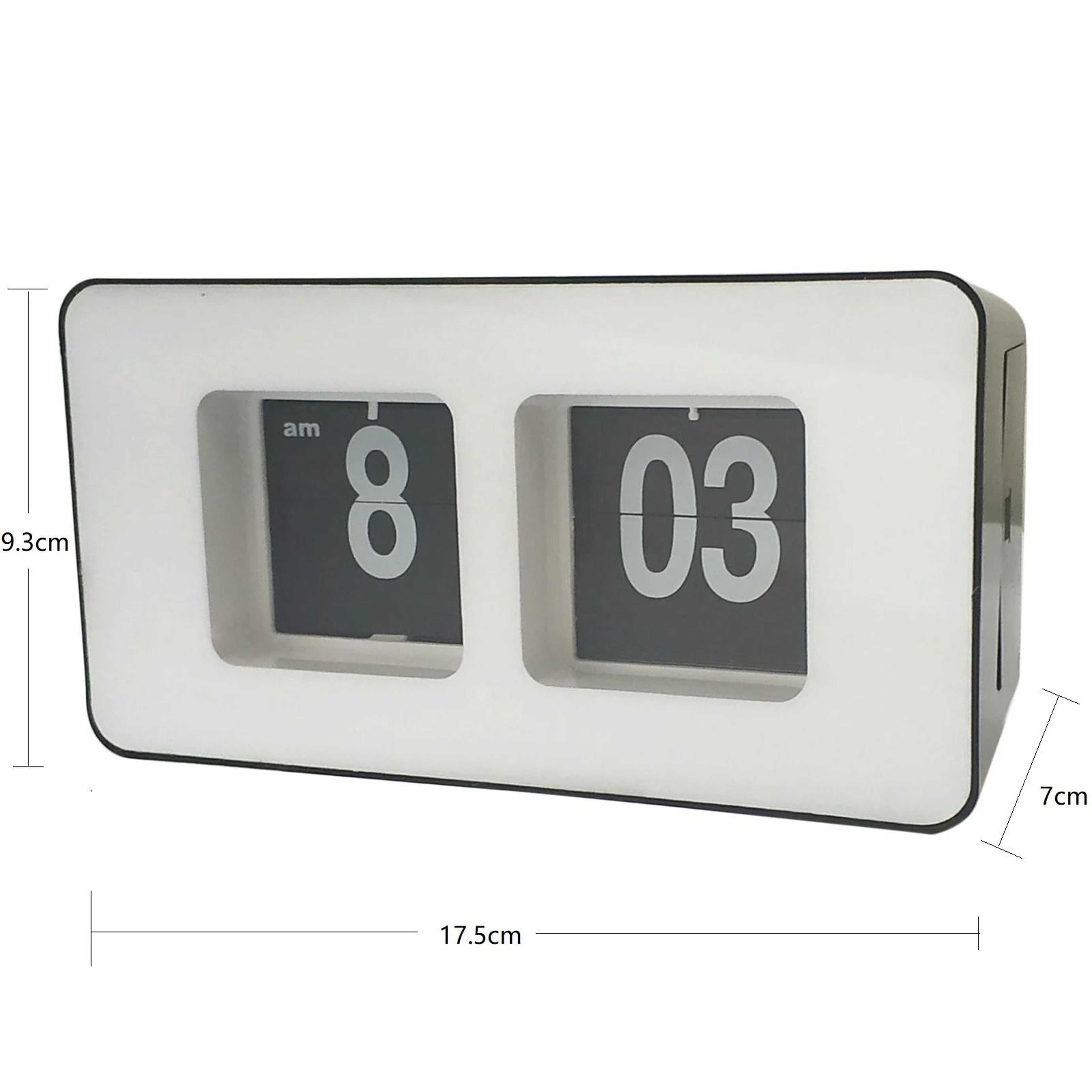 Classic Retro Automatic Flip Desk Clock Silent Battery Powered Table Clock 4