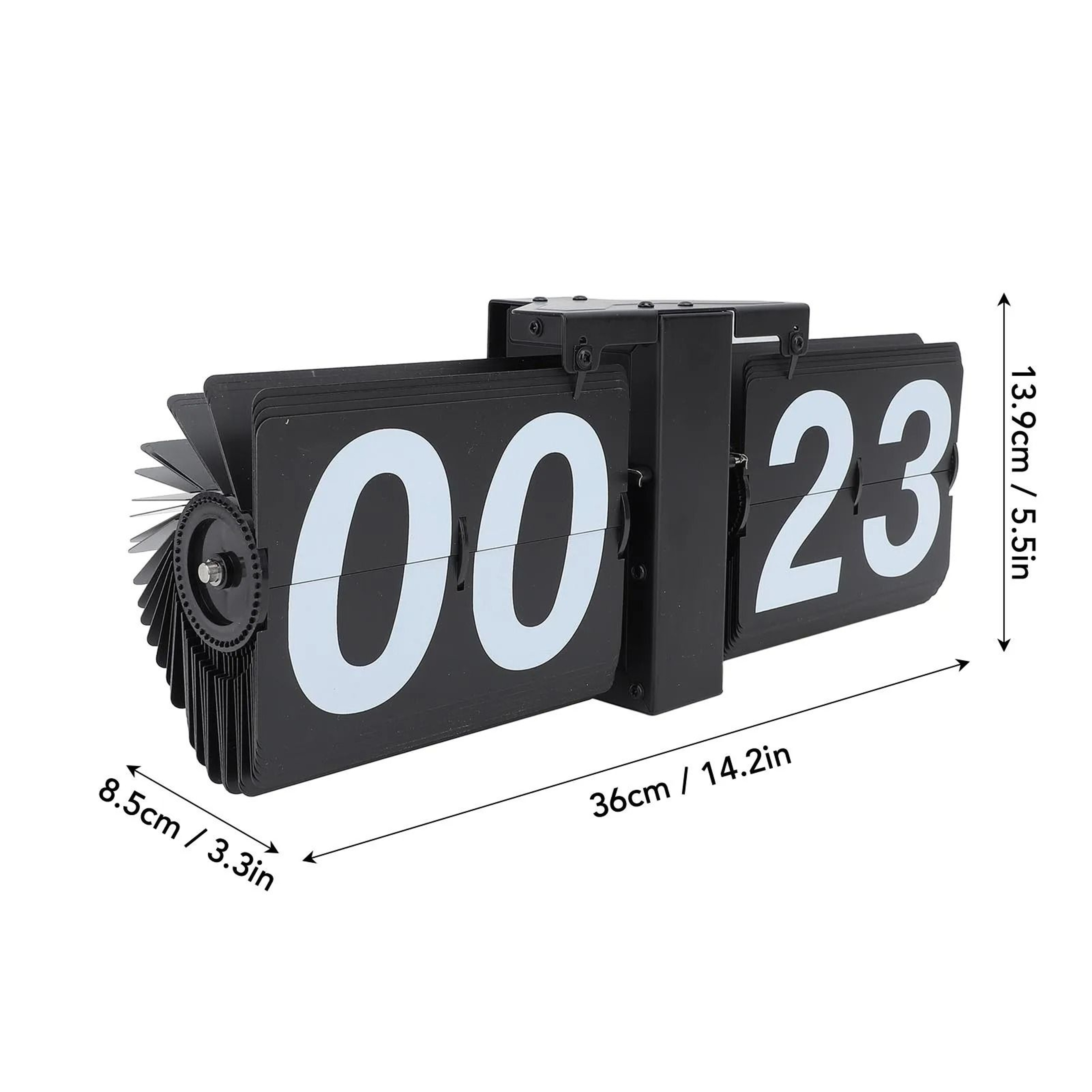 Minimalist 24 Hour Automatic Flip Desk And Wall Clock 4