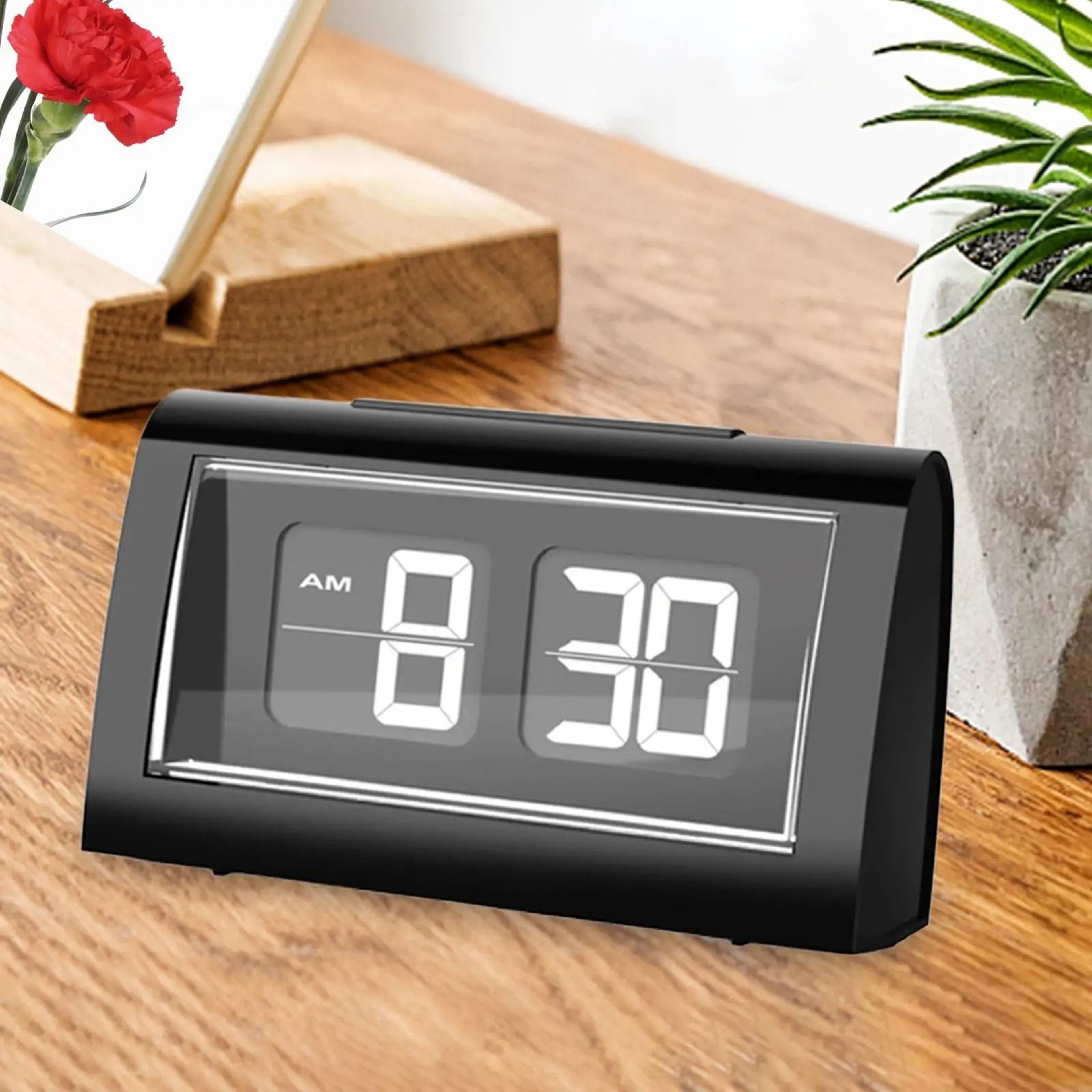 Auto Flip Digital Alarm Clock With Backlight And Snooze 0