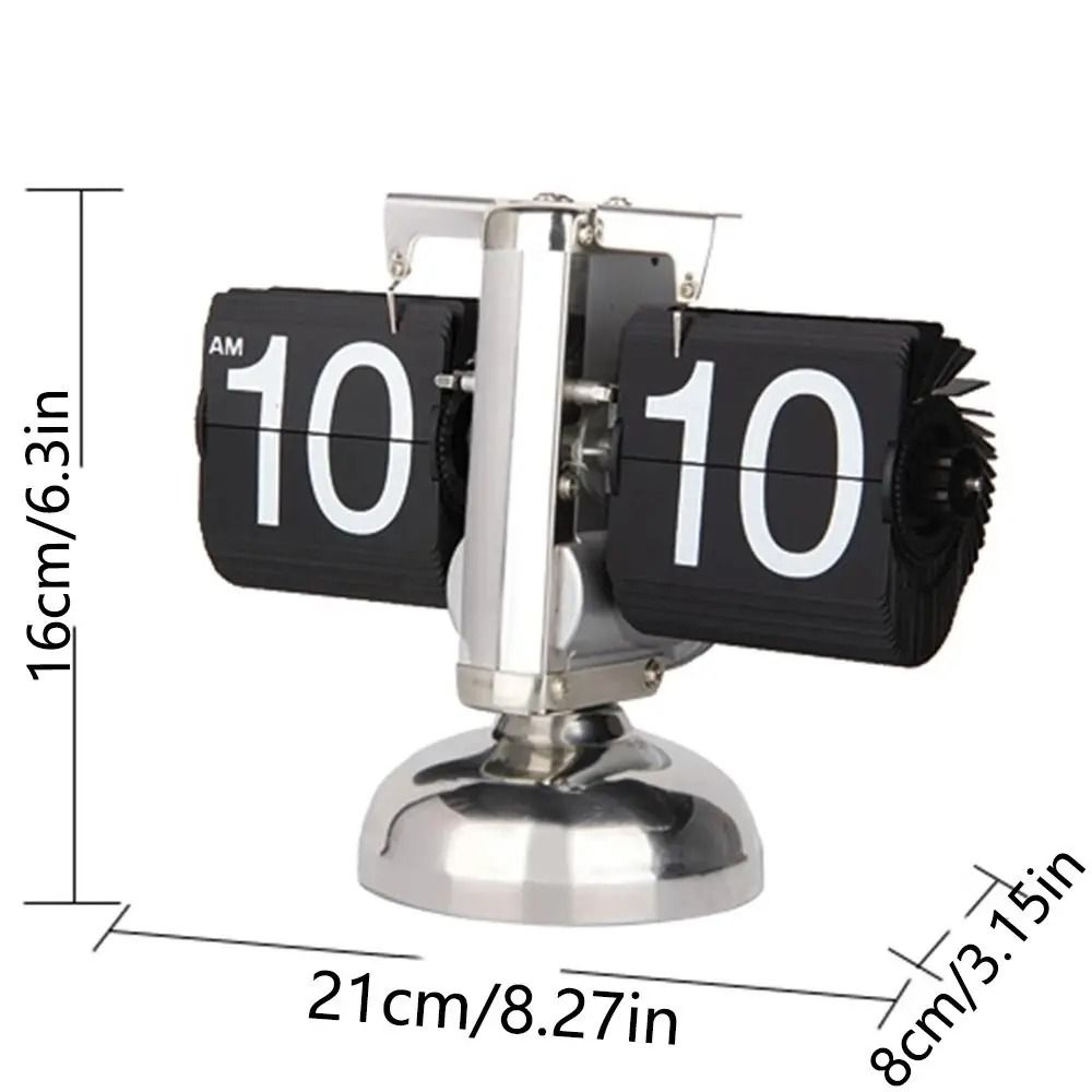 Retro Quartz Page Turning Desk Clock With Removable Flip Cards 5