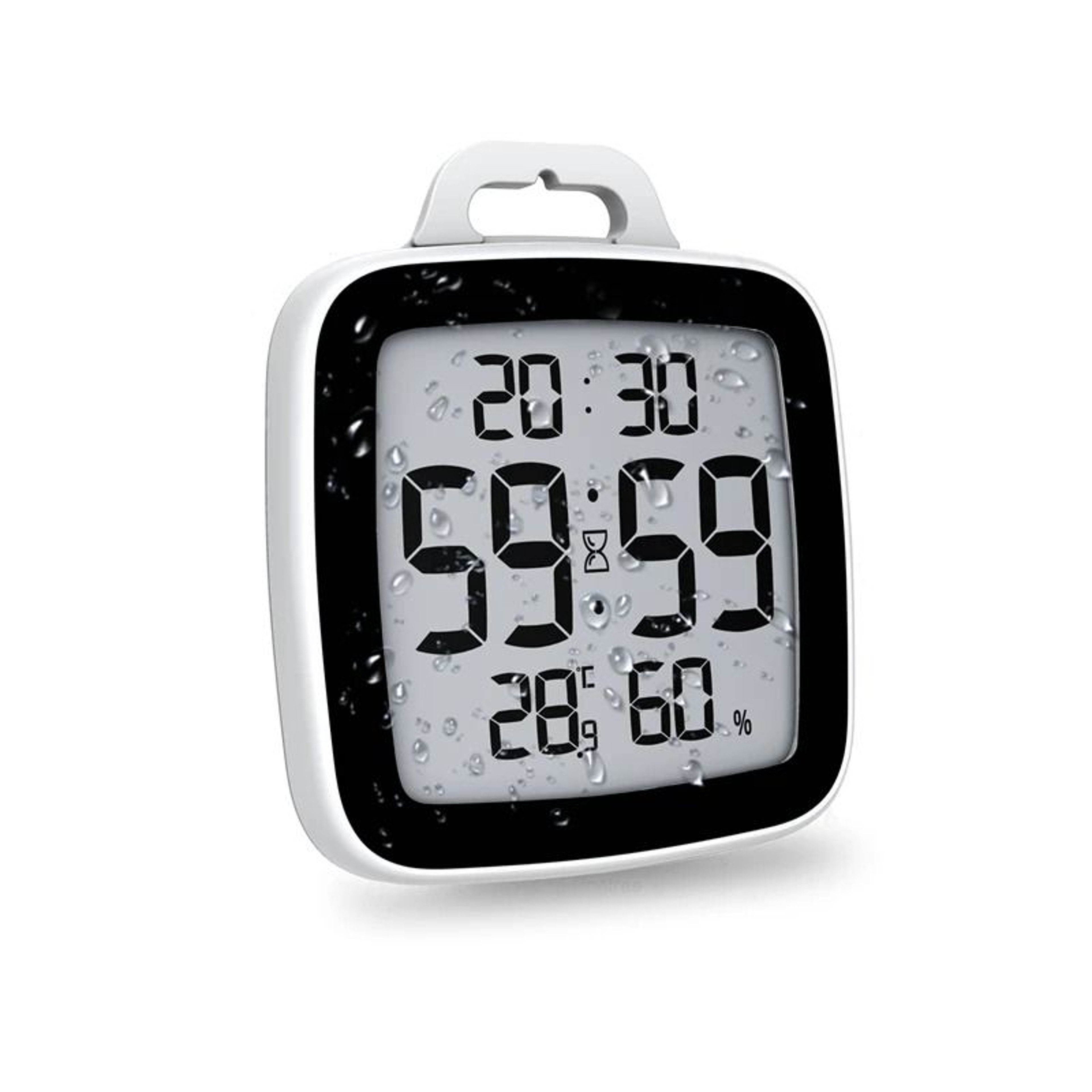 Waterproof Digital Shower Clock With Countdown Timer And Temperature Humidity Display 0
