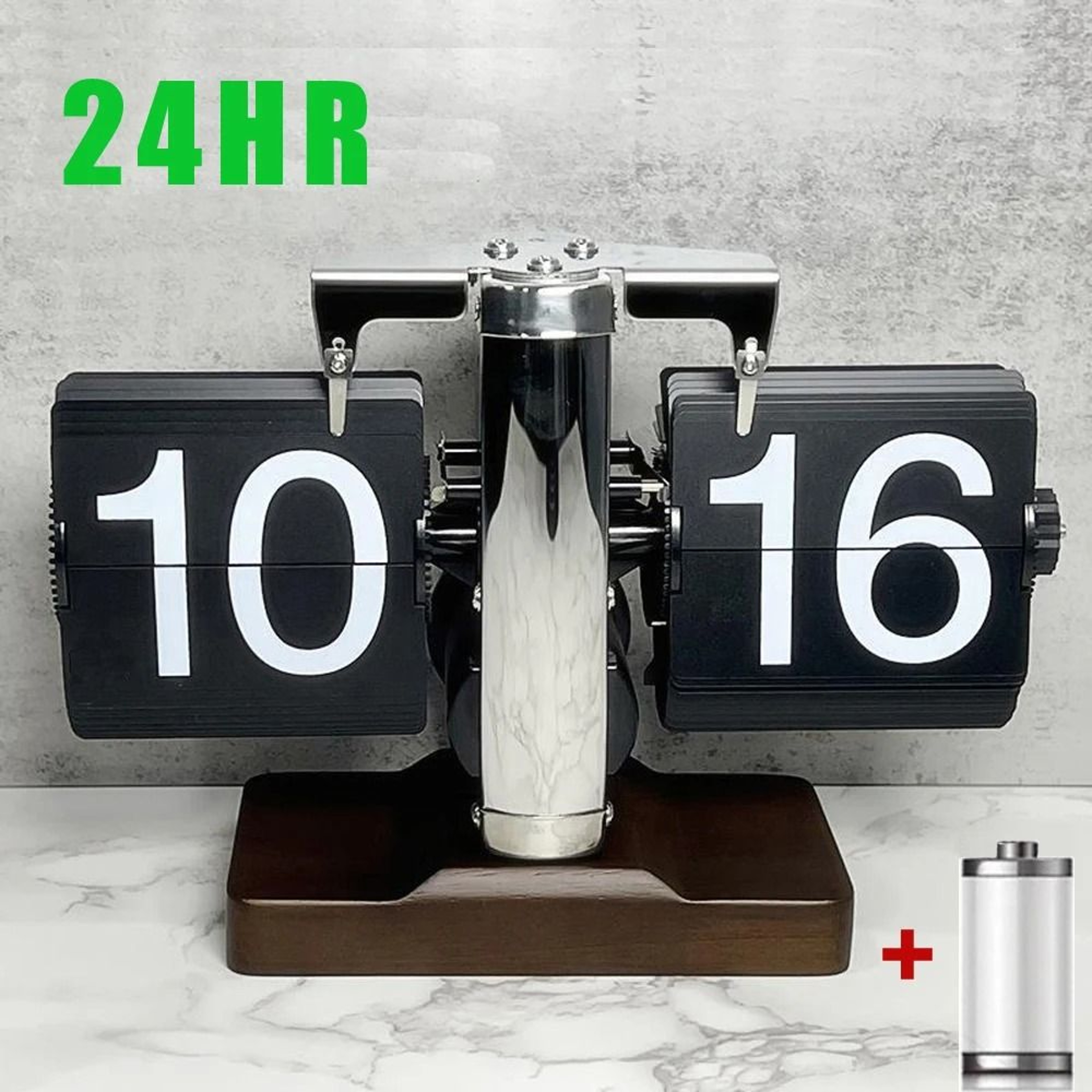 Automatic Retro Flip Desk Clock With Large Number Display 3