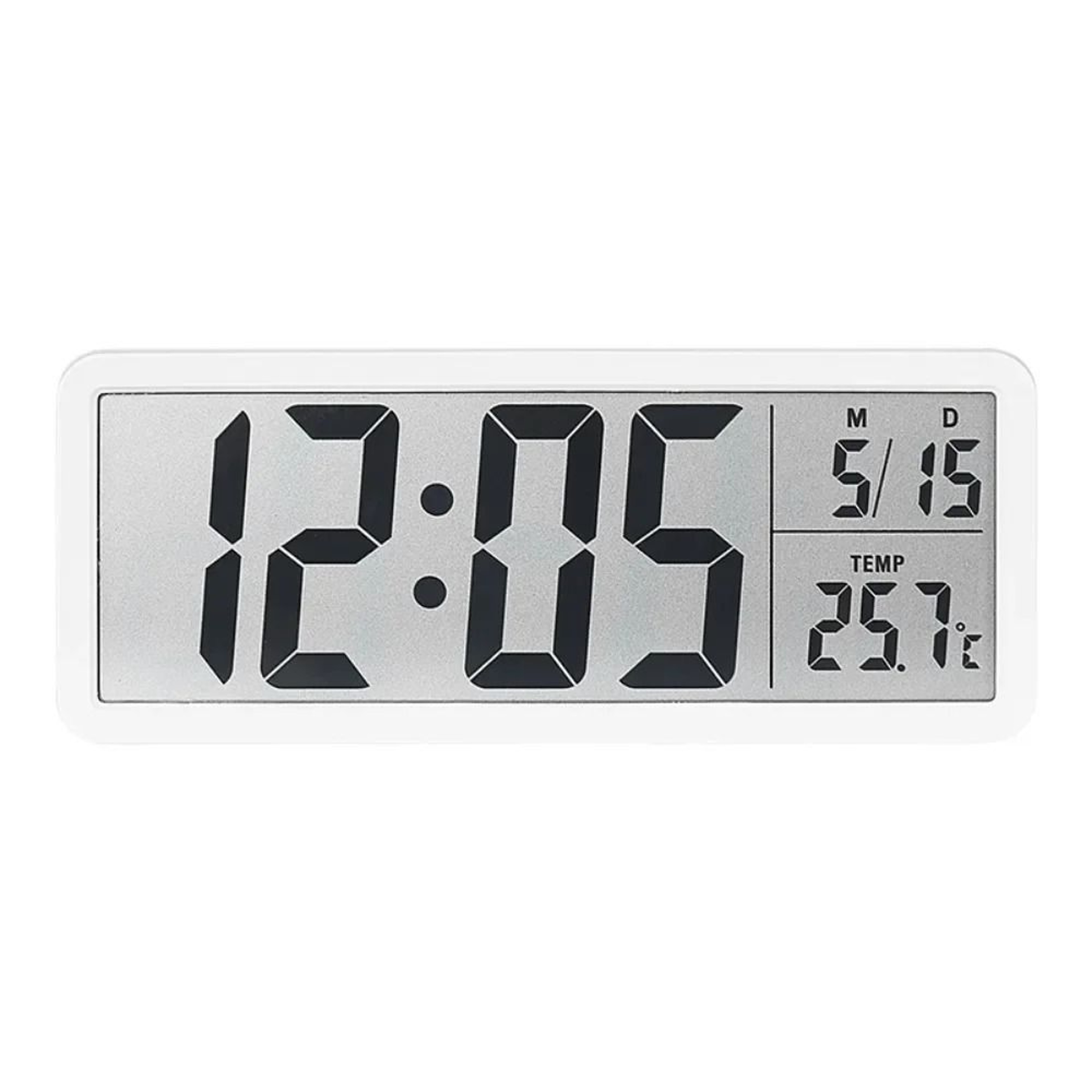 Large LCD Digital Wall Clock With Temperature Humidity And Calendar Display 3