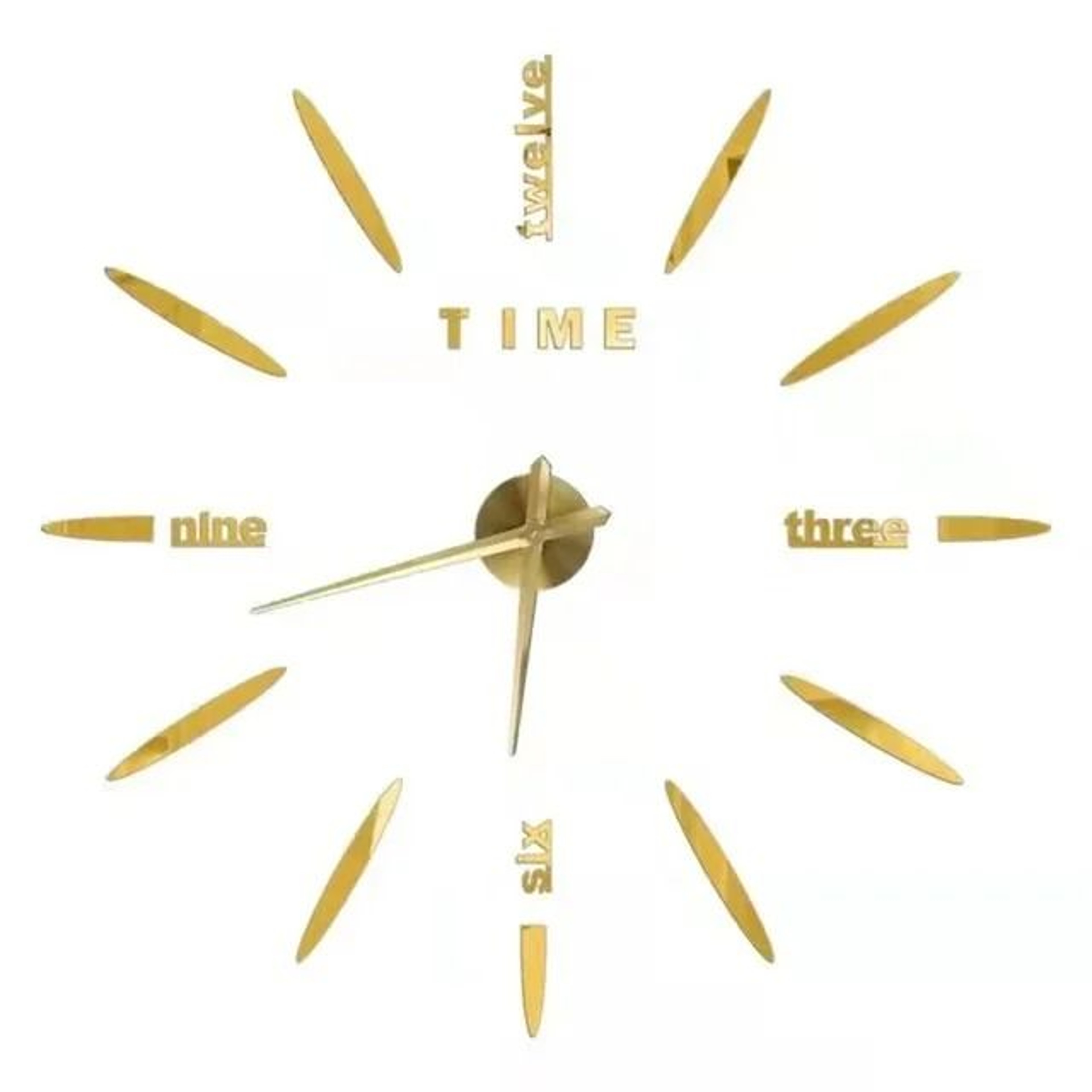 Large Luminous 3D DIY Wall Clock With Silent Quartz Movement 24