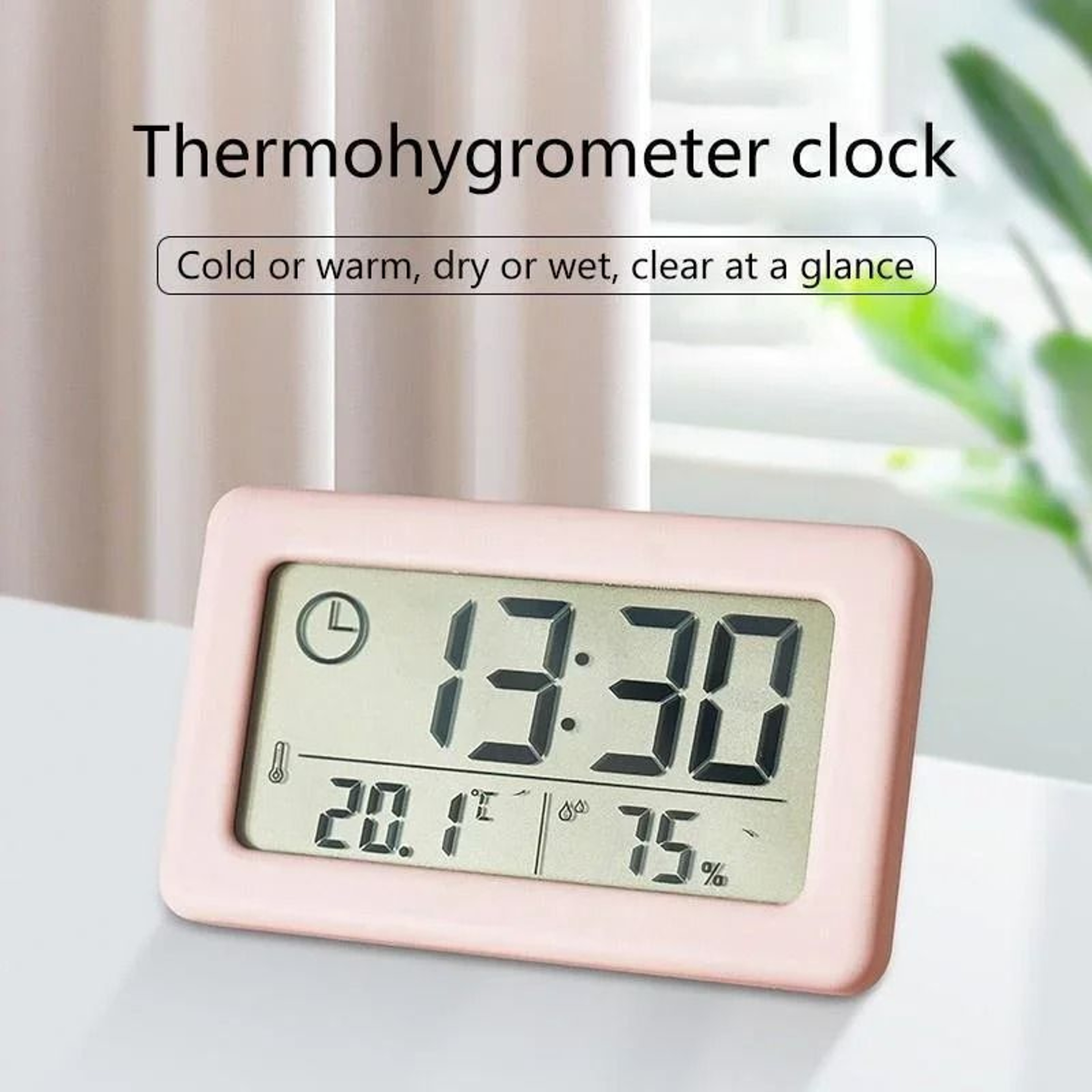 Ultra Thin LCD Digital Clock With Temperature And Humidity Monitor 6