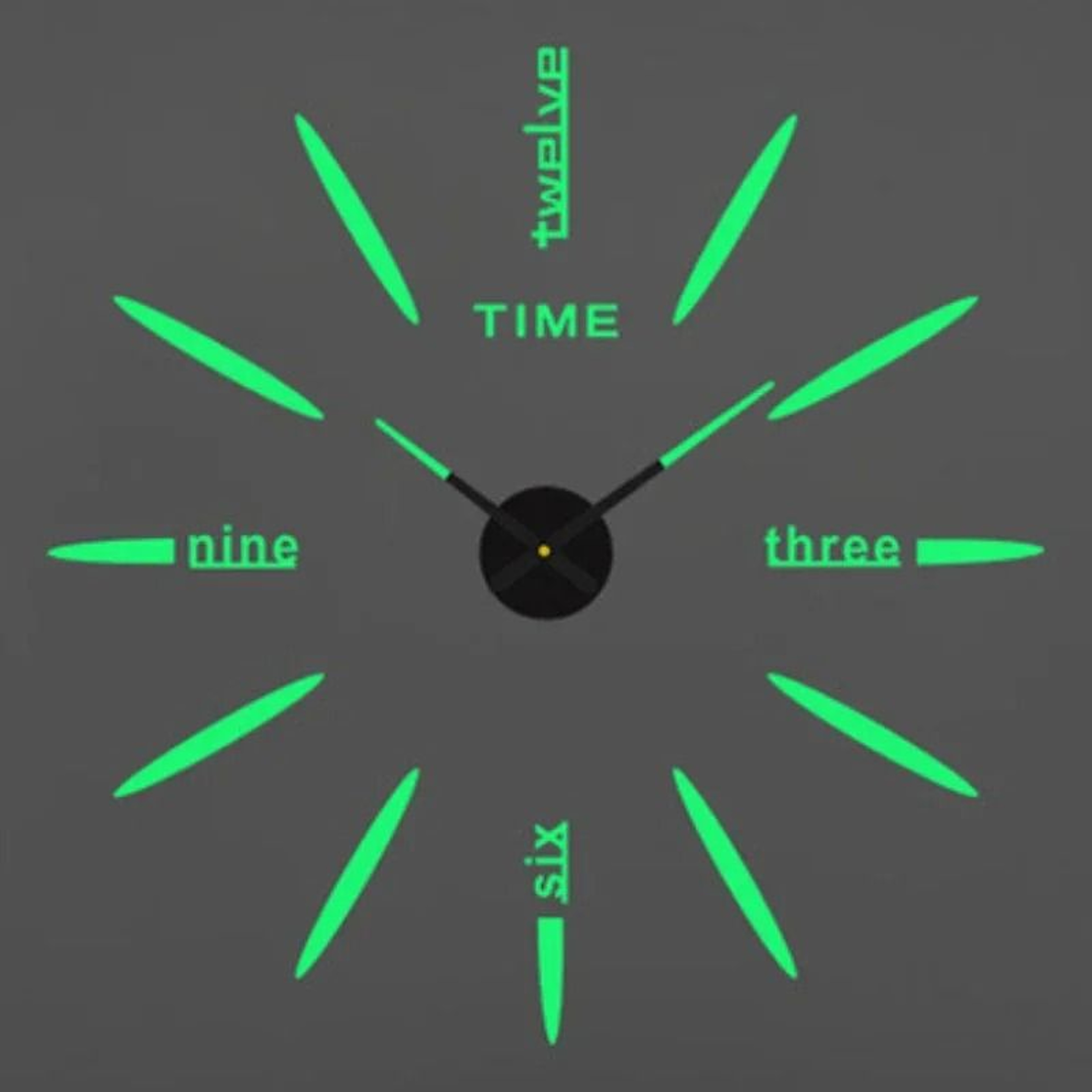Large 3D Luminous DIY Wall Clock With Silent Movement 27