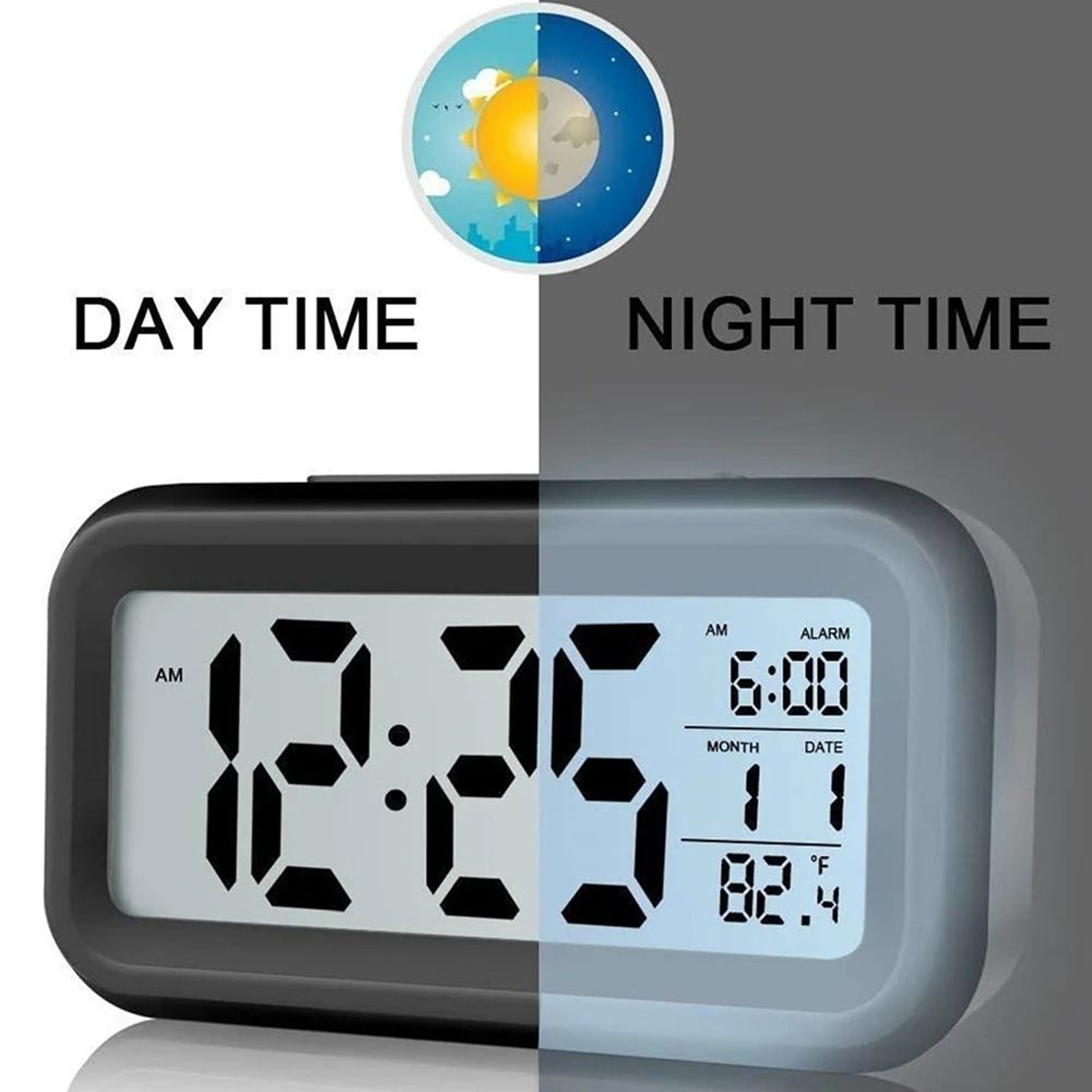Smart Digital Alarm Clock With Temperature And Backlight 5